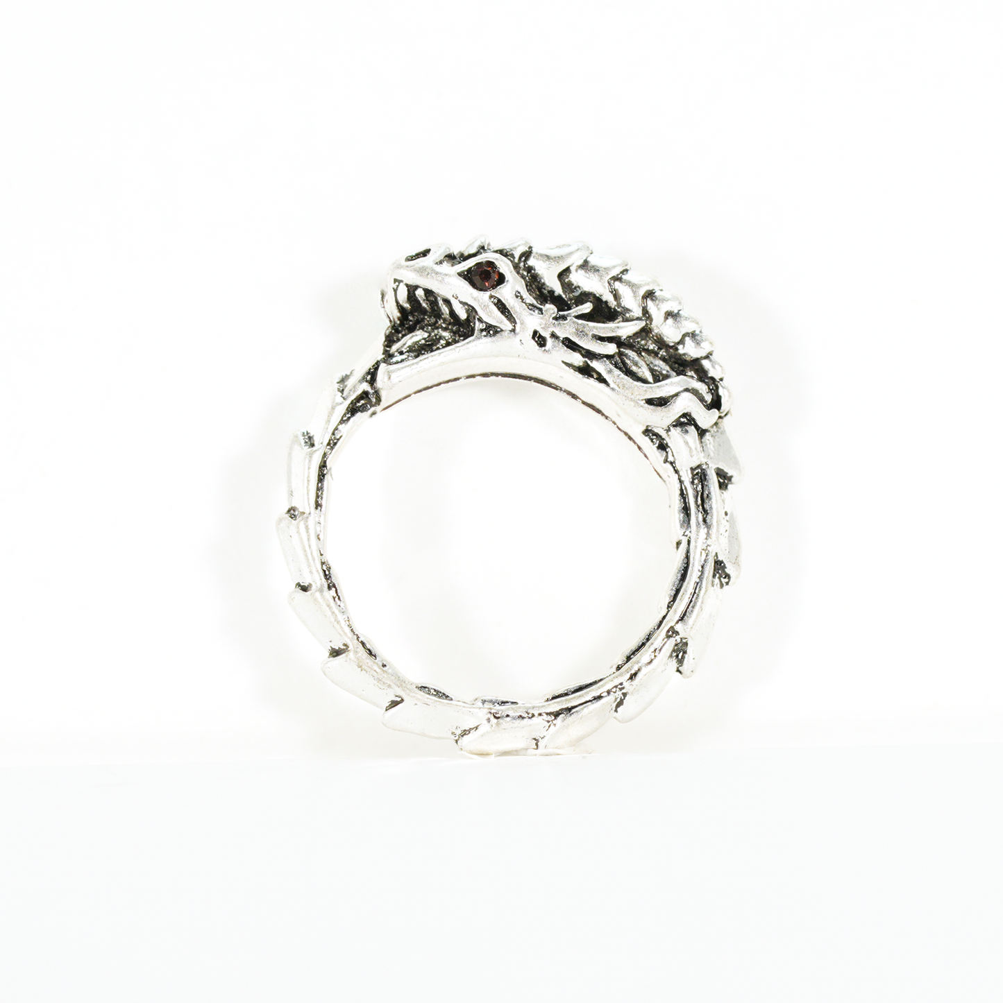 Dragon Ouroboros Ring, Snake Totem Ring, Gothic Ouroboros Band for Protection and Eternity
