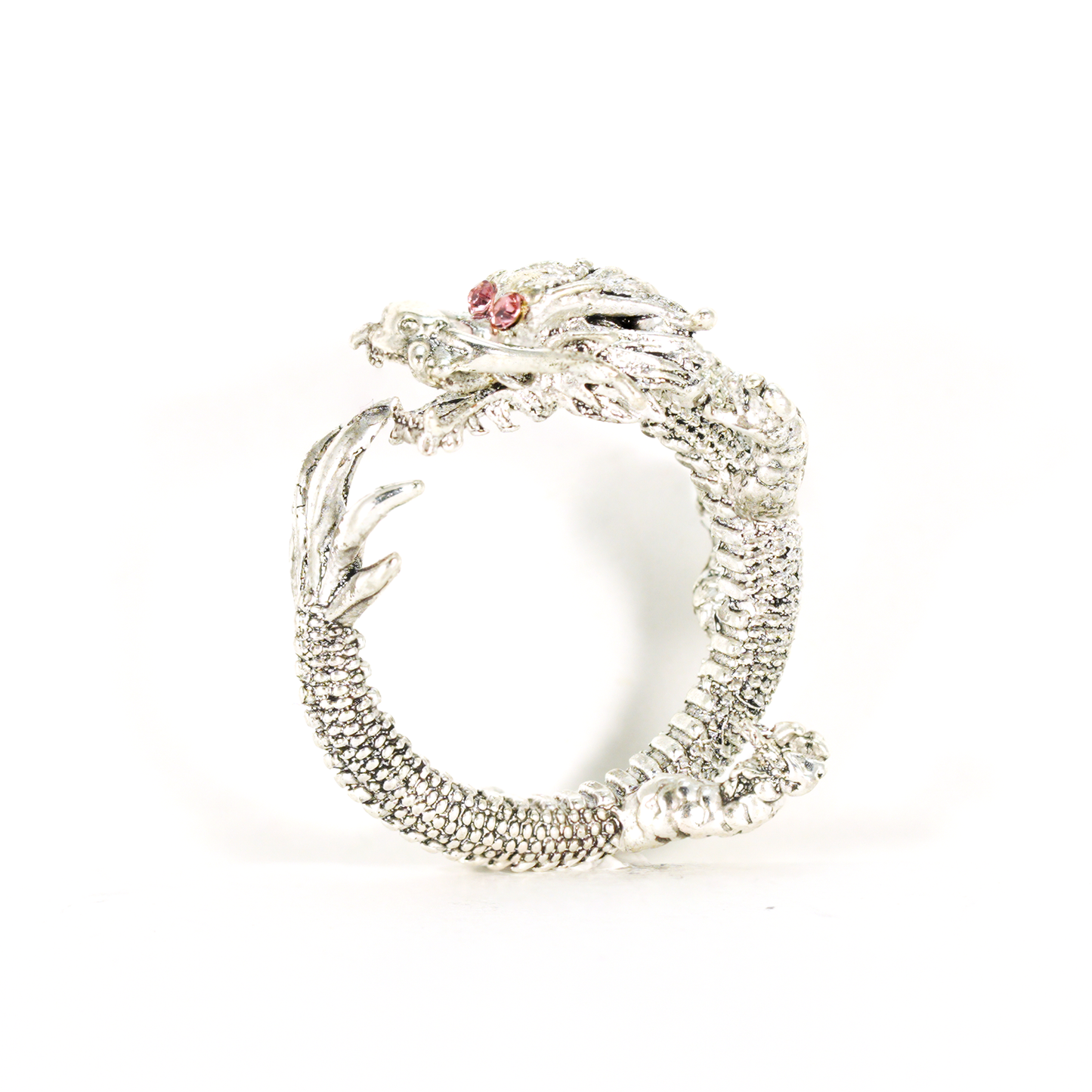 Dragon Ring, Vintage Sculpted Dragon Jewelry, Totem Protection Amulet, Fantasy Gift for Her