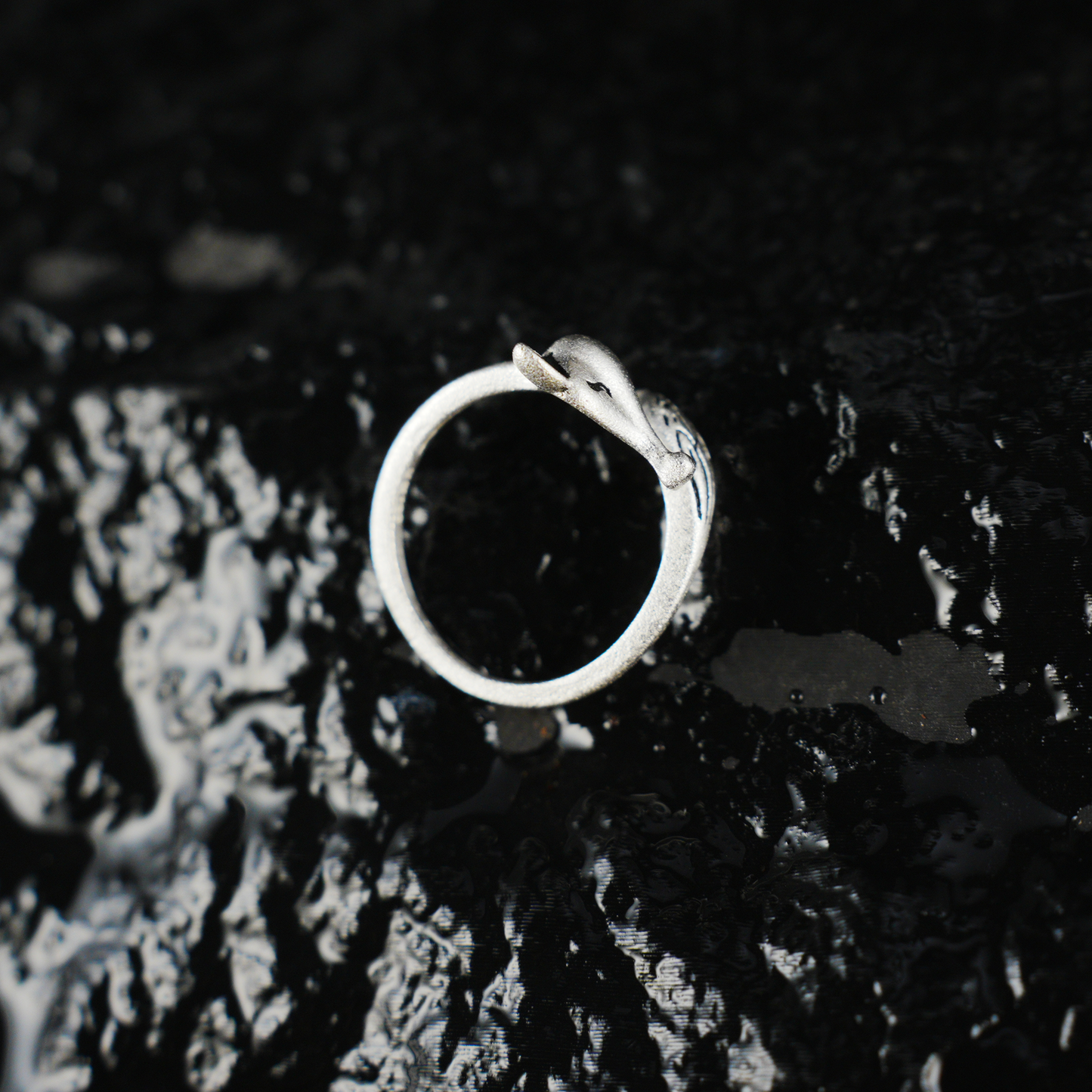 Adjustable Silver Fox Ring, Cute Minimalist Fox Design, Handmade Ring Gift for Her