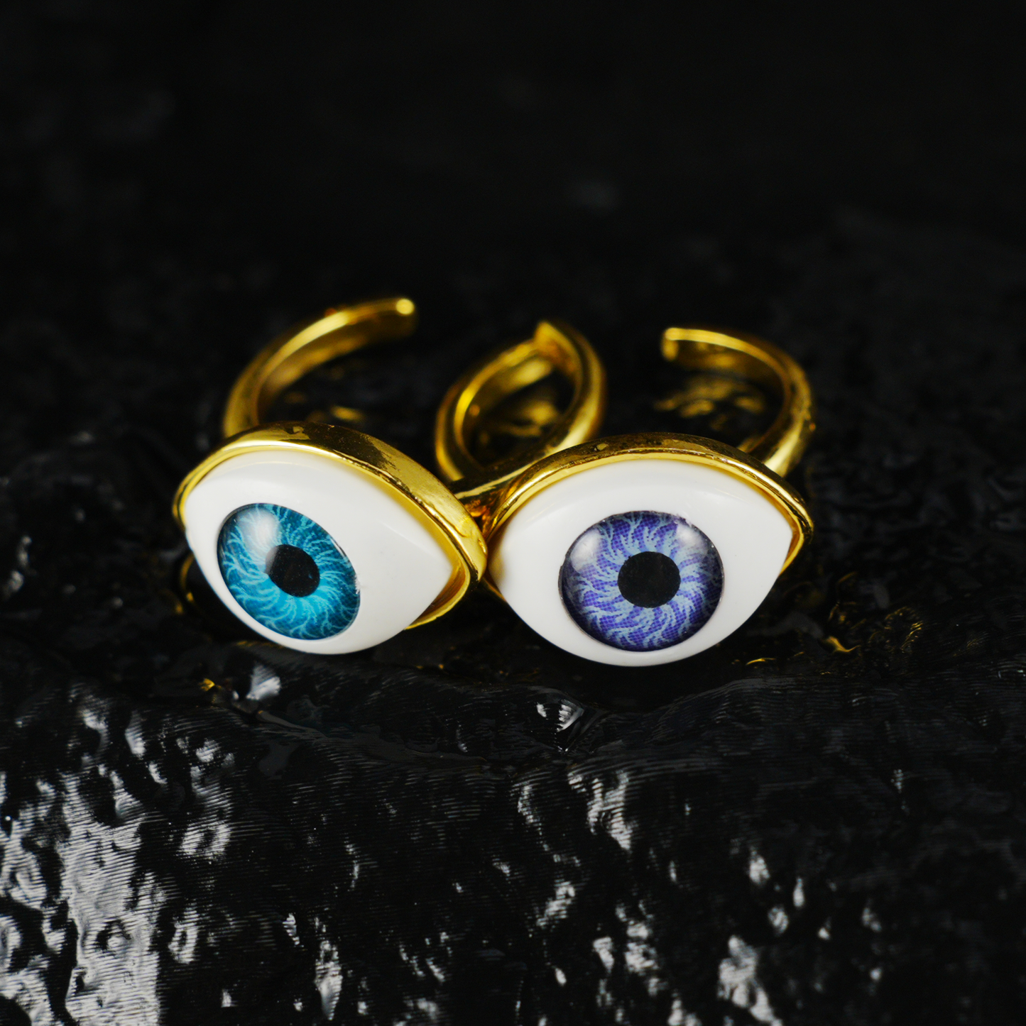 Gothic Evil Eye Statement Jewelry, Unisex Ring for Protection and Insight