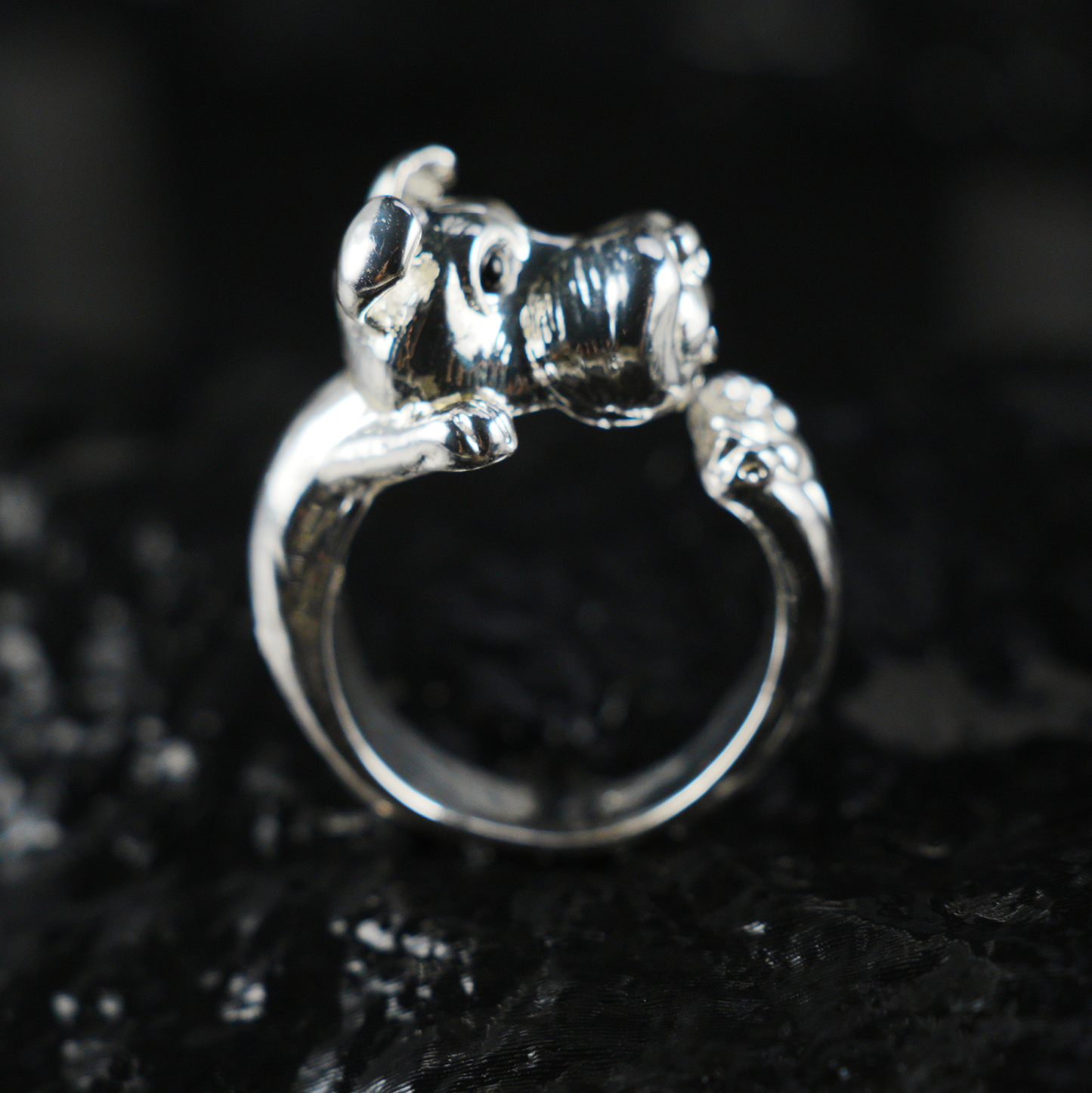 Puppy Hug Ring, 3D Dog Shape Animal Jewelry, Cute Pet Memorial Gift for Dog Lovers