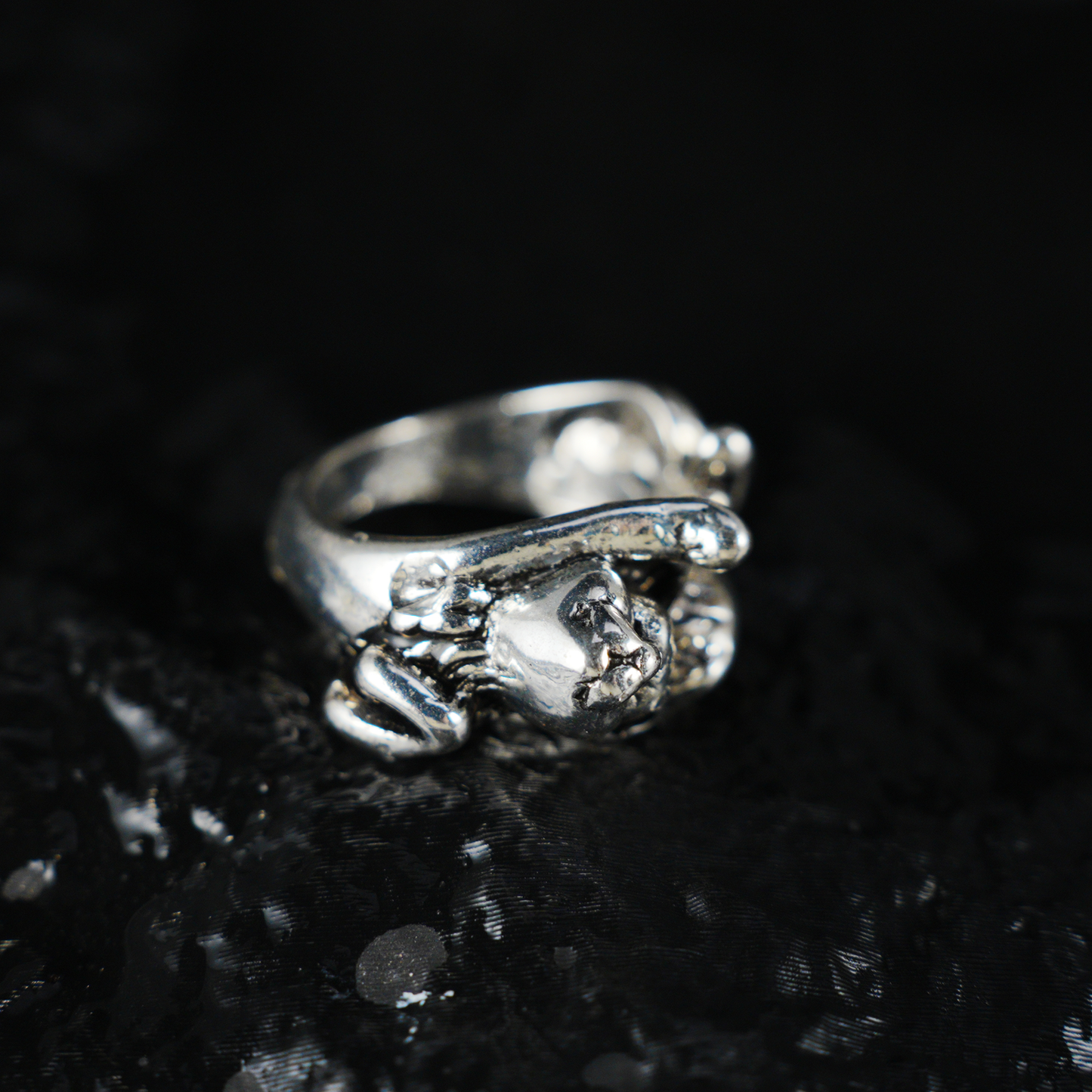 Sleeping Cat Ring, Handmade Spiritual Jewelry, Cute Cat Lover Gift, Unisex Silver Cat Ring