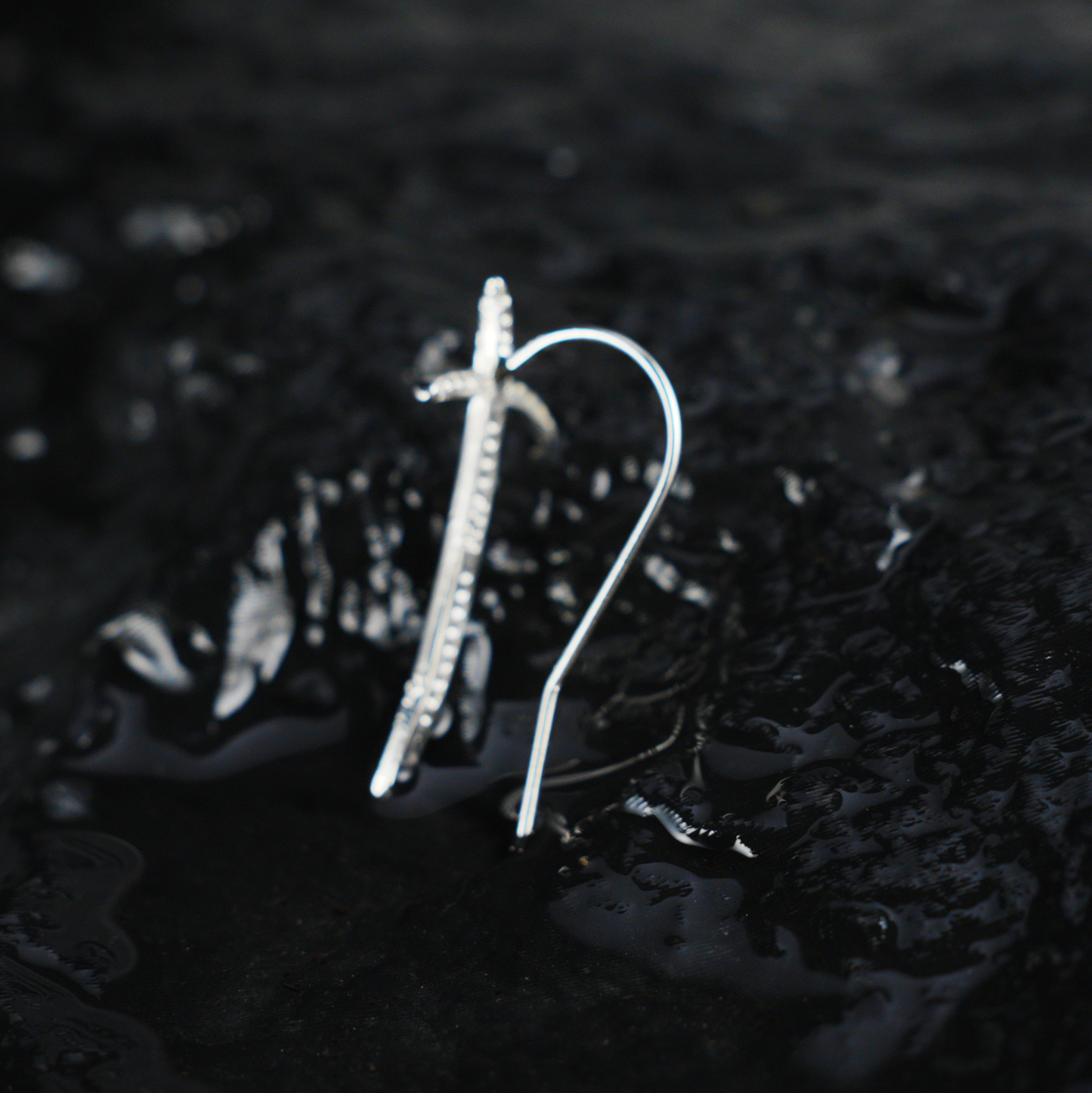 Dagger Stud Earring, Gothic Knife Ear Jewelry, Punk Minimalist Sword Piercing for Unisex