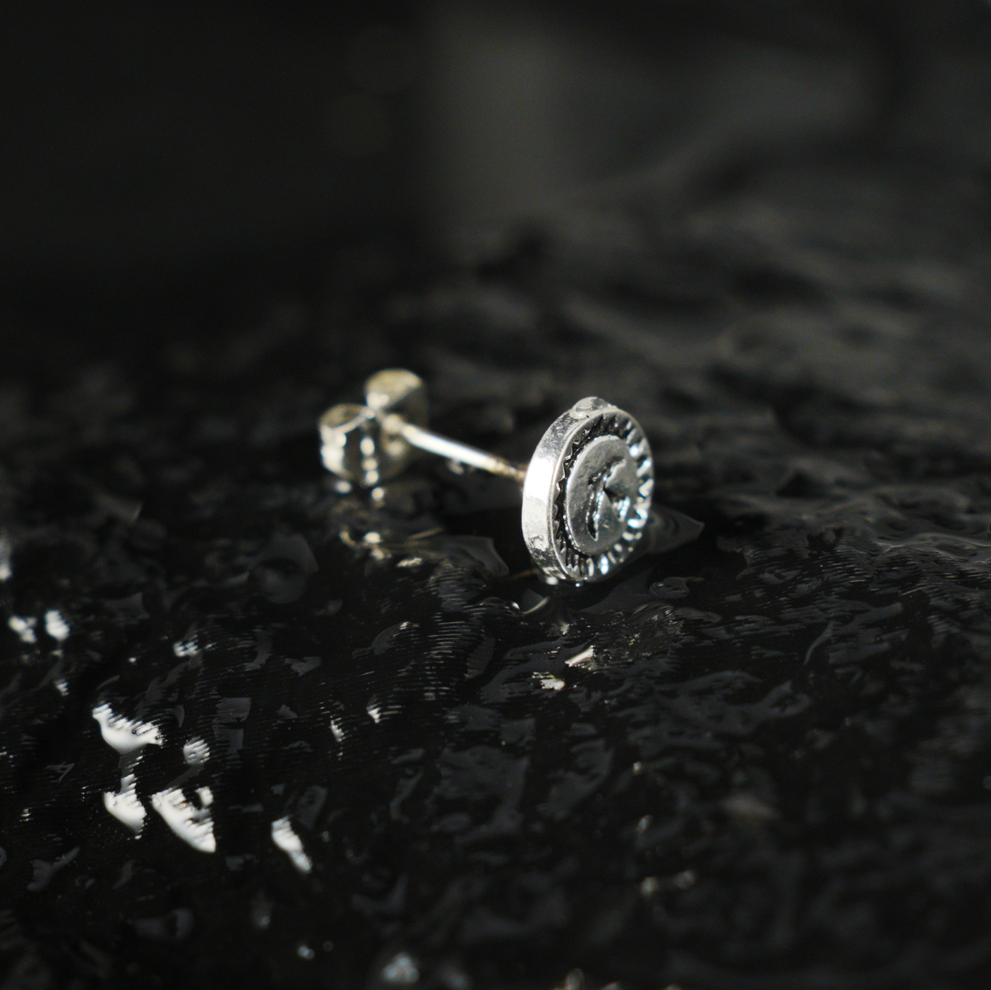 Vogelstempel Ohrstecker, Gothic Runder Siegel Ohrstecker, Minimalistischer Tier Totem Schmuck für Unisex Geschenk