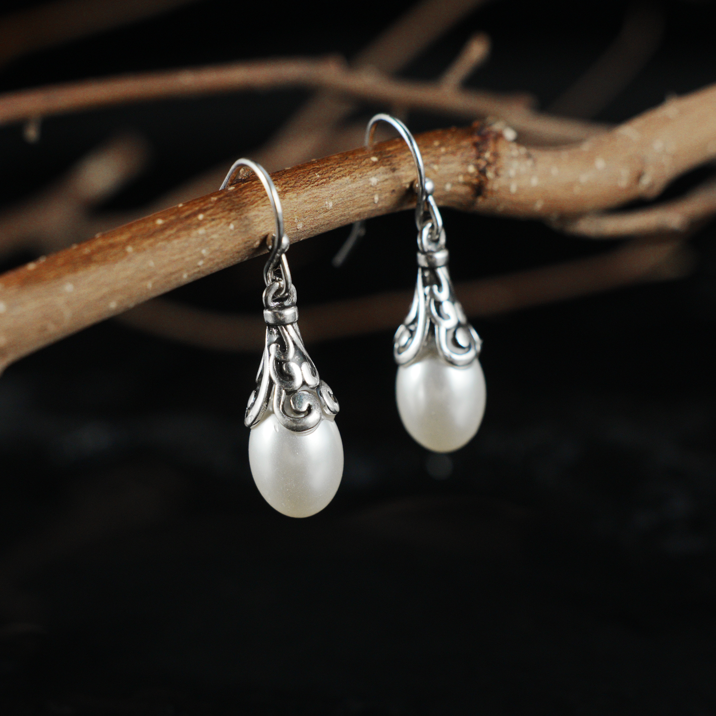 Elegant Drop Pearl Hook Earrings, Minimalist Long Dangle Style for Daily & Gift Wear