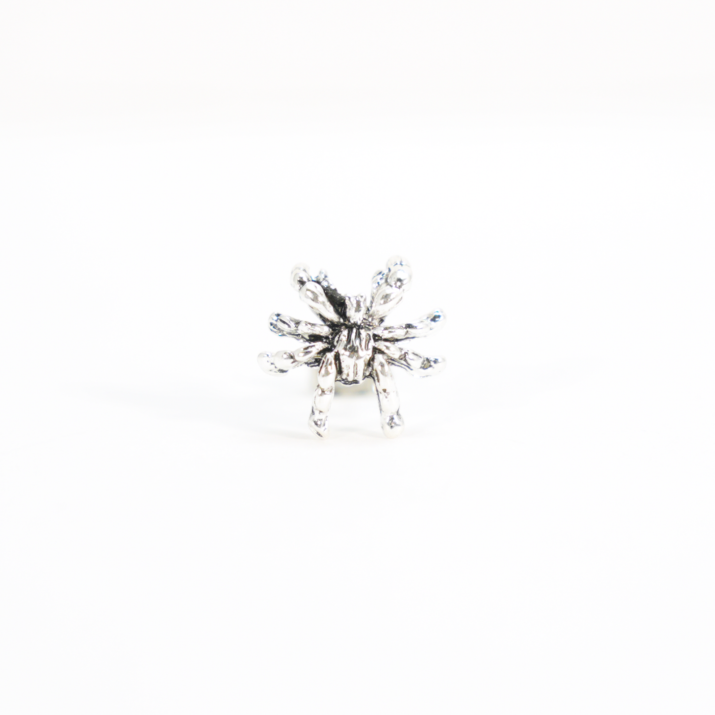 Spinnen Ohrstecker für Damen und Herren, Gothic Punk Style Einzelohrstecker, handgefertigter Spinnenschmuck, Symbolisches Tier Totem Geschenk