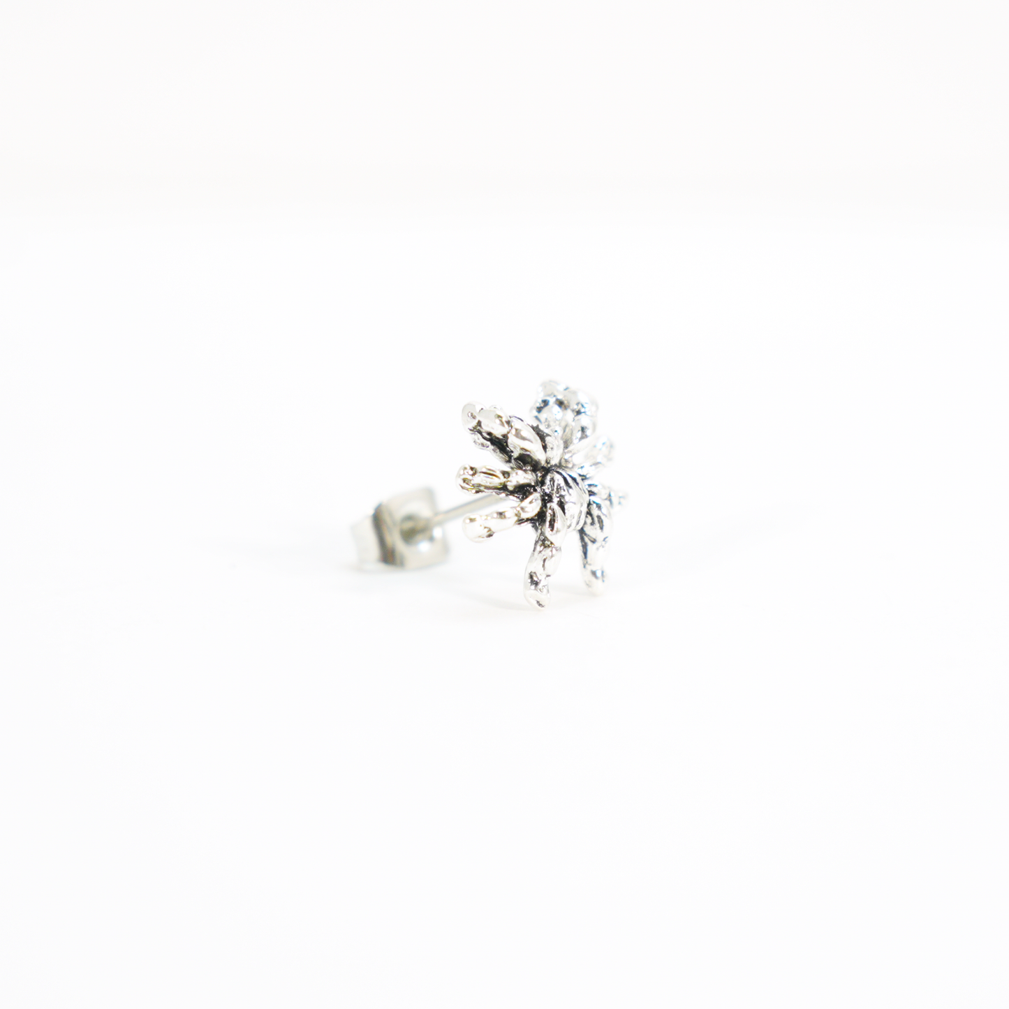 Spinnen Ohrstecker für Damen und Herren, Gothic Punk Style Einzelohrstecker, handgefertigter Spinnenschmuck, Symbolisches Tier Totem Geschenk