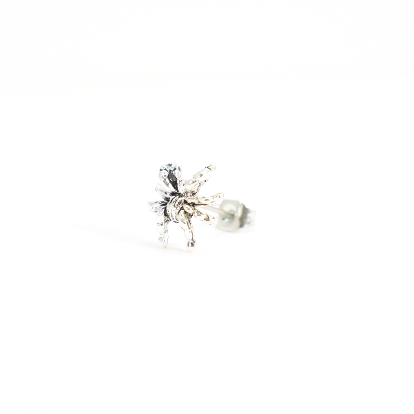 Spinnen Ohrstecker für Damen und Herren, Gothic Punk Style Einzelohrstecker, handgefertigter Spinnenschmuck, Symbolisches Tier Totem Geschenk