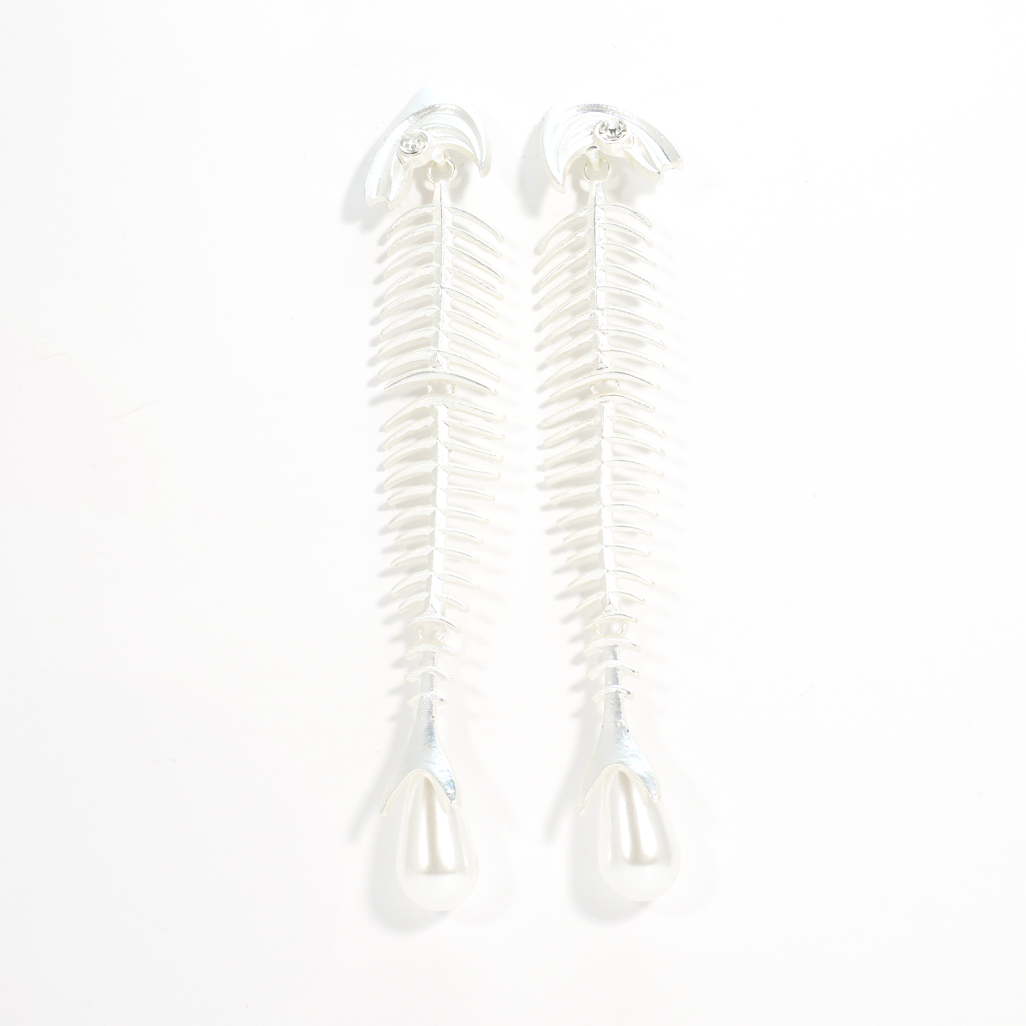 Deconstructed Fishbone Drop Earrings | Gothic Style Statement Jewelry | Bold Gift for Artistic Women Who Love Unique Design