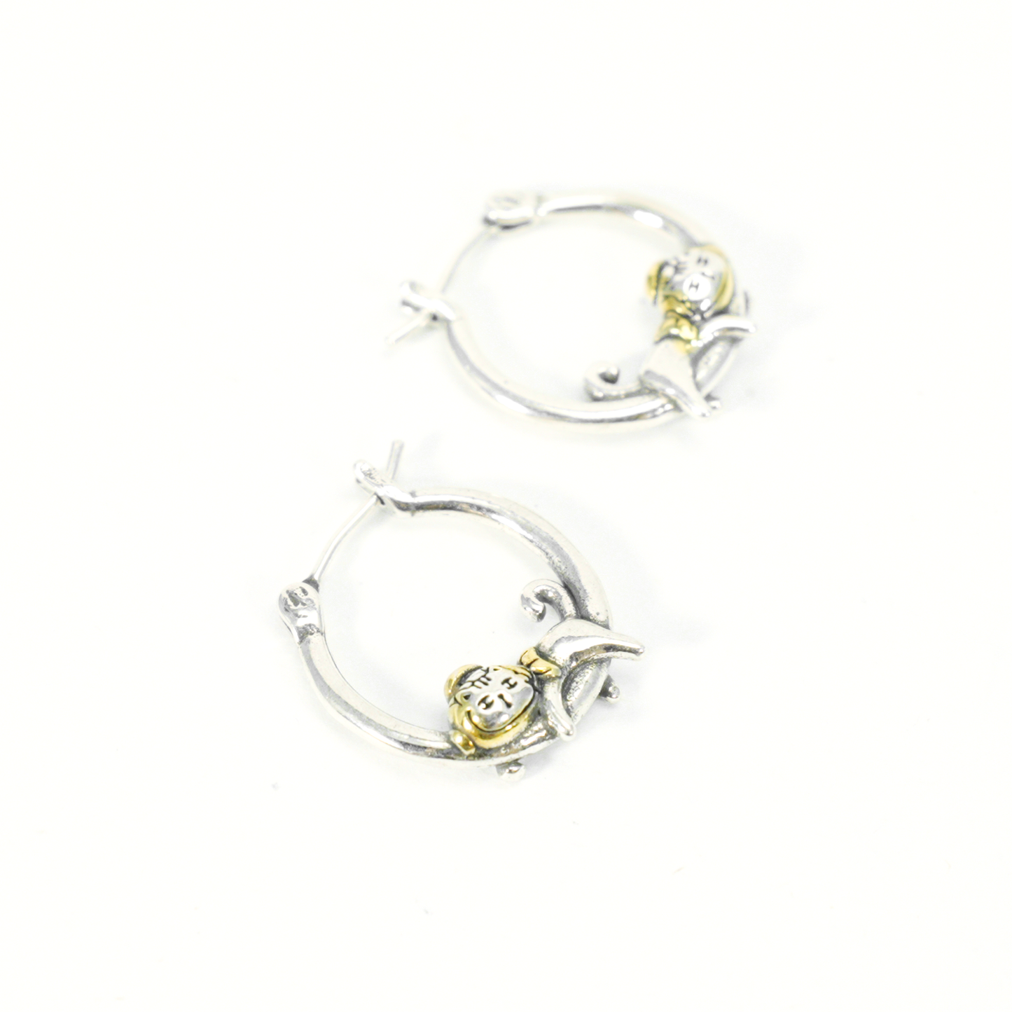 Curious Cat with Fish Hat Earrings – Playful Kitty Studs for Animal Lovers, Cute Cat Jewelry for Daily Joy