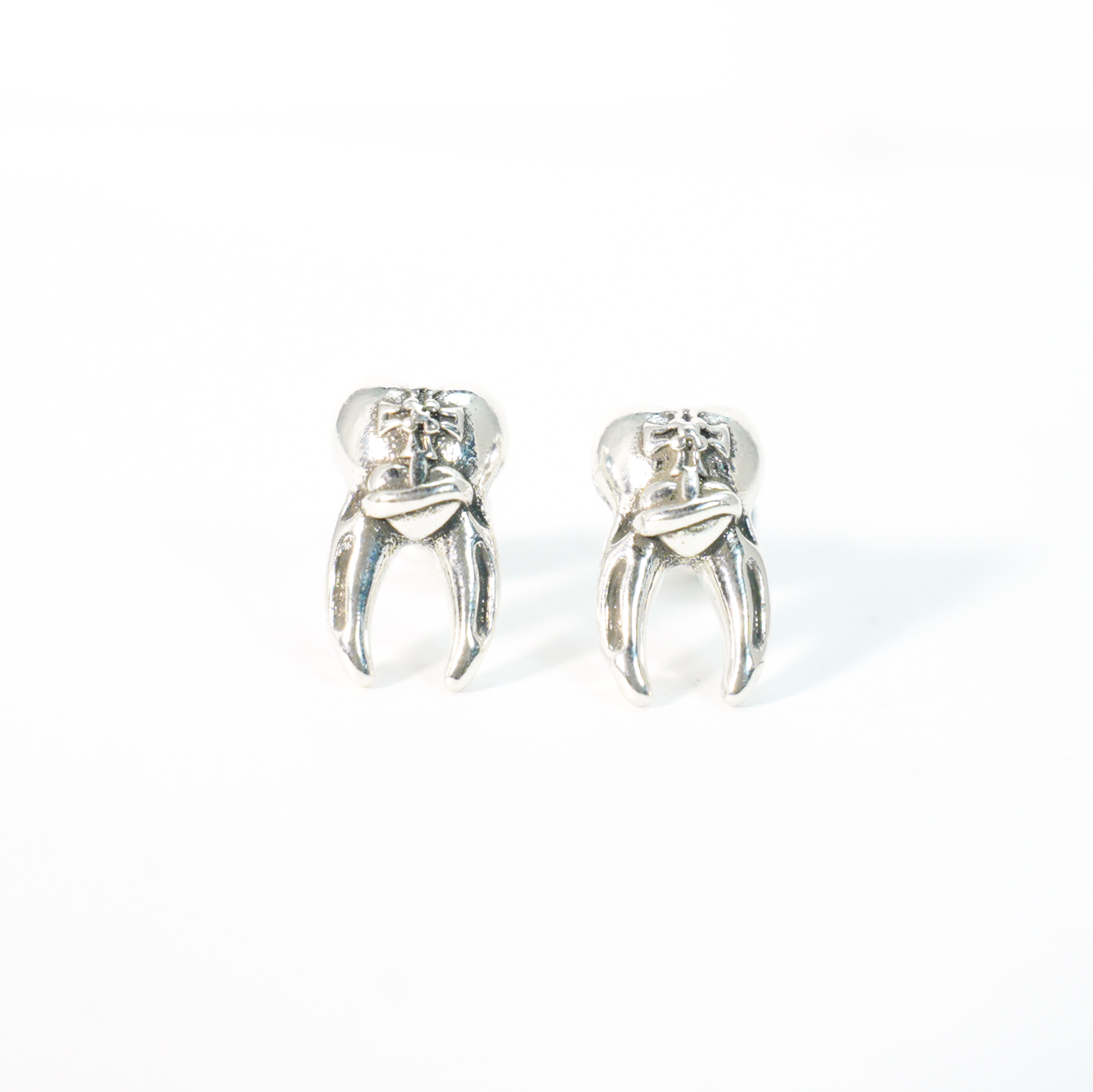 Zahnförmige Ohrstecker – Molar-Anatomie-Design, skurriler Miniaturschmuck für alternativen Stil und als Geschenk