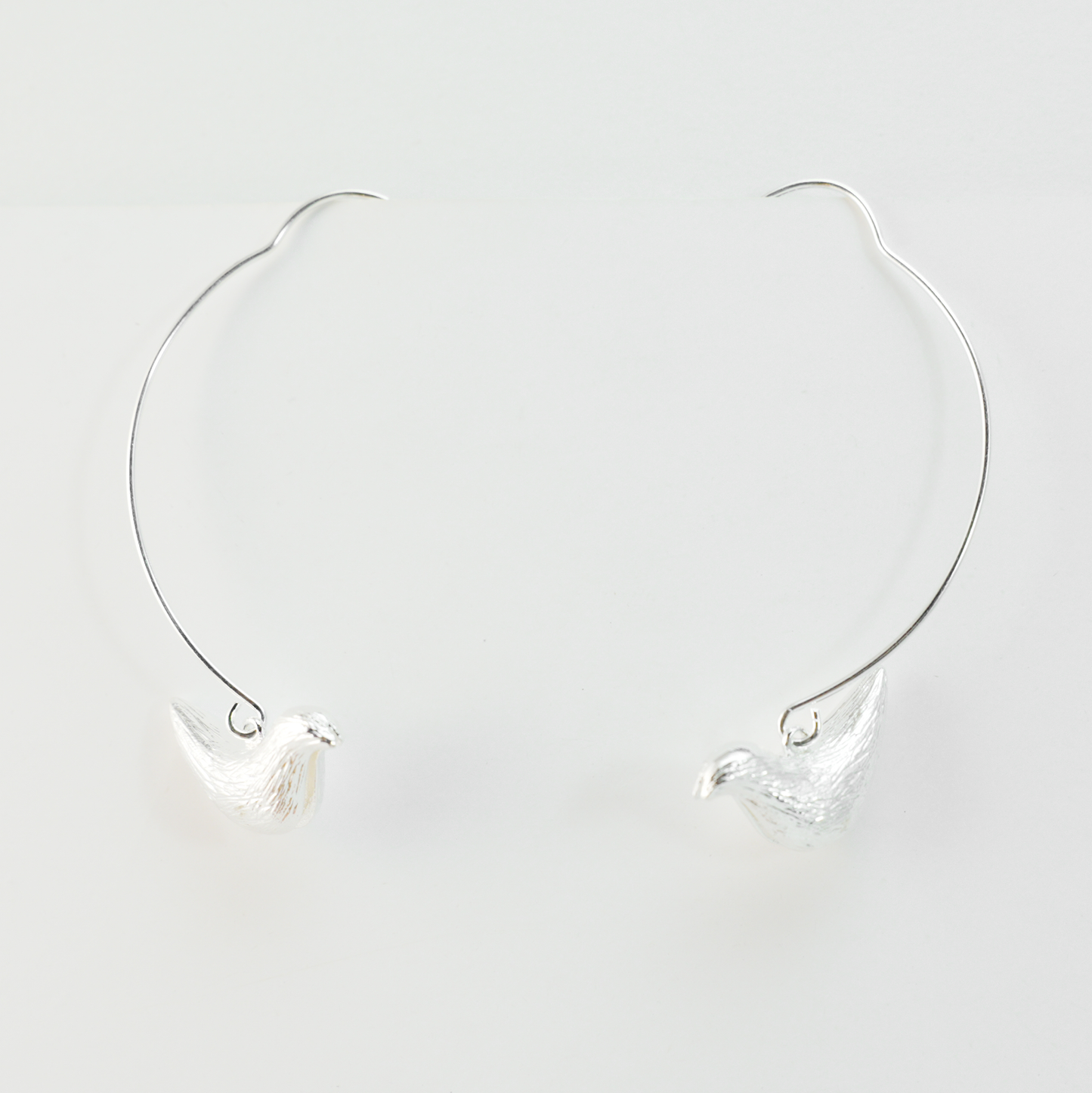 Bird Hoop Earrings – Minimalist Design with Delicate Bird Charm, Symbol of Peace and Inner Voice
