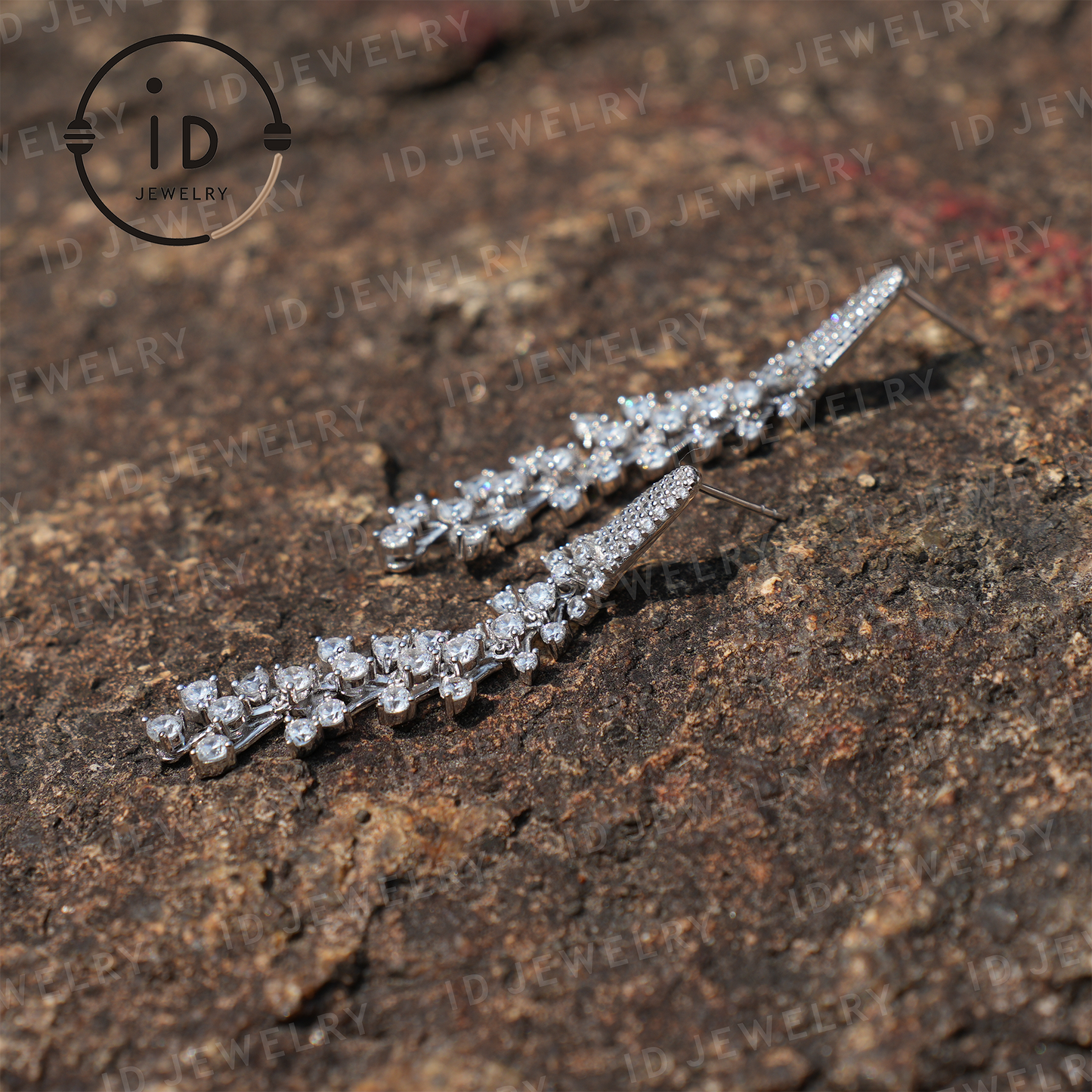 Tree-Shaped Zirconia Earrings, 925 Sterling Silver Jewelry for Weddings or Special Occasions