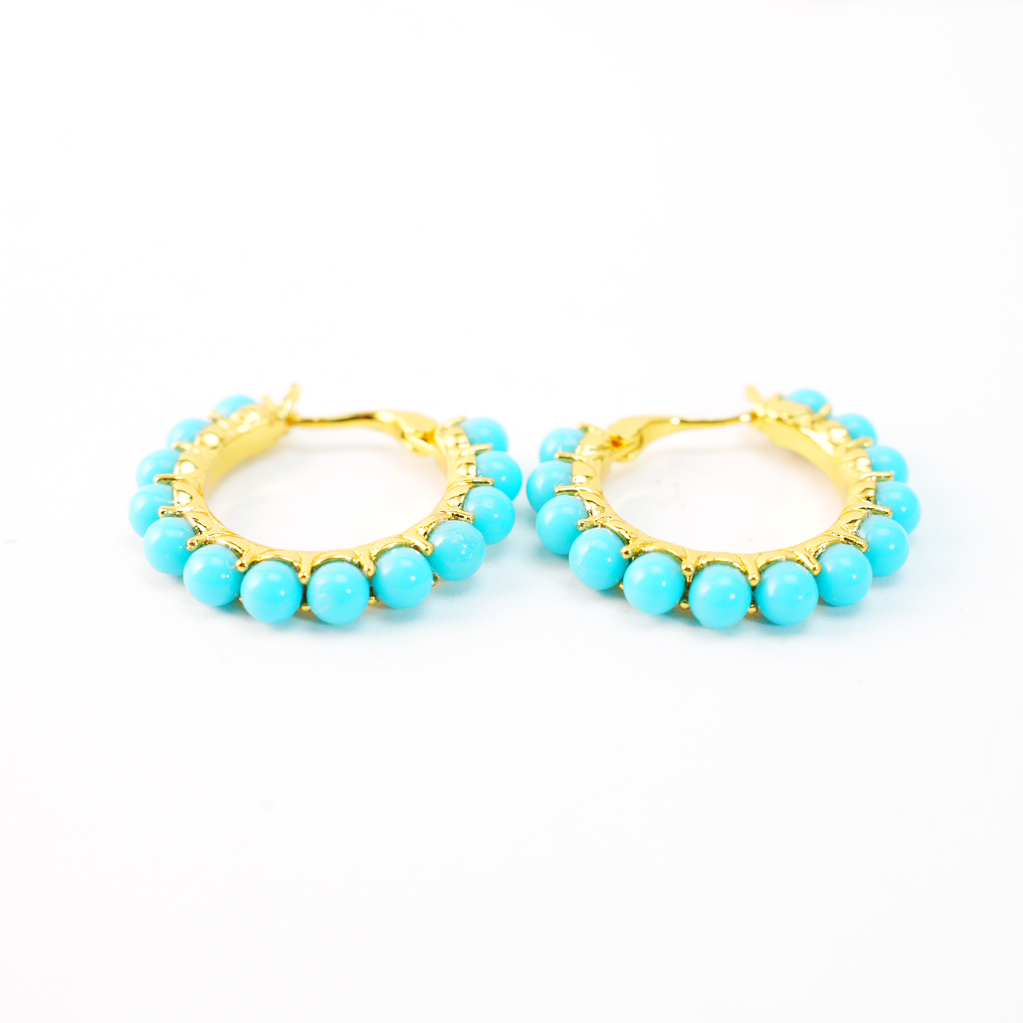 Böhmische Türkis Creolen Ethnoschmuck | Tribal Retro Style Tropfen Ohrringe