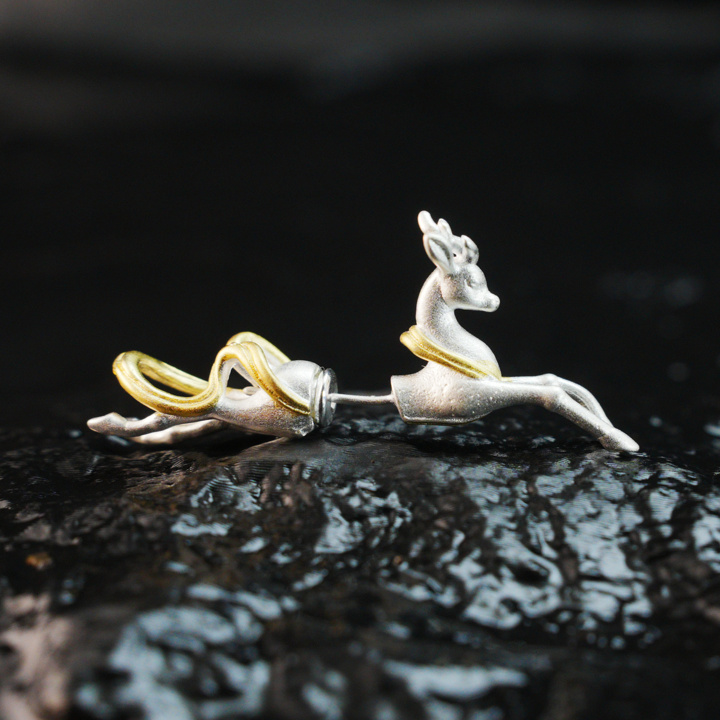 Hirsch Ohrringe – Mythische Fantasy Waldtier Ohrstecker, handgefertigter Schutzschmuck, Spirit Animal Geschenk für Sie