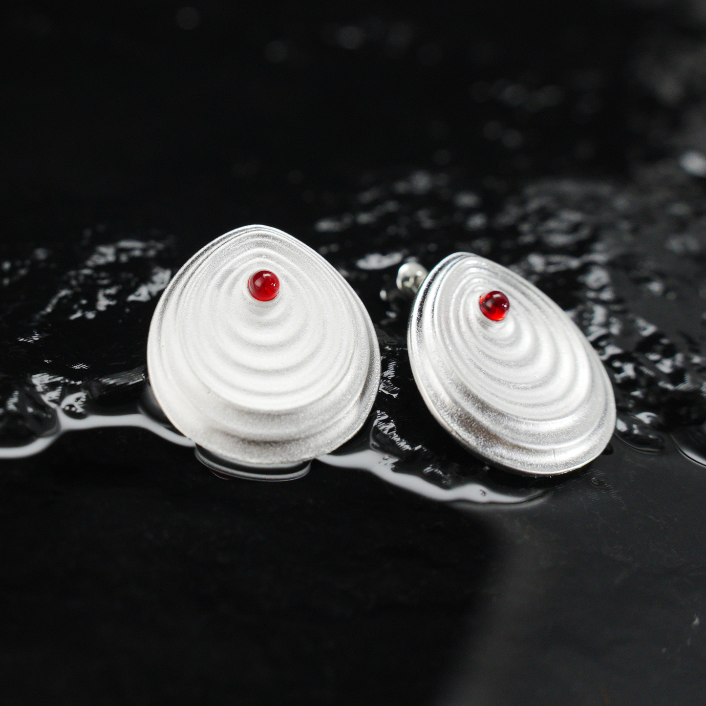 Minimalist Spiral Stud Earrings, Abstract Jewelry for Women, Artistic Modern Gift for Birthday, Anniversary or Self-Love