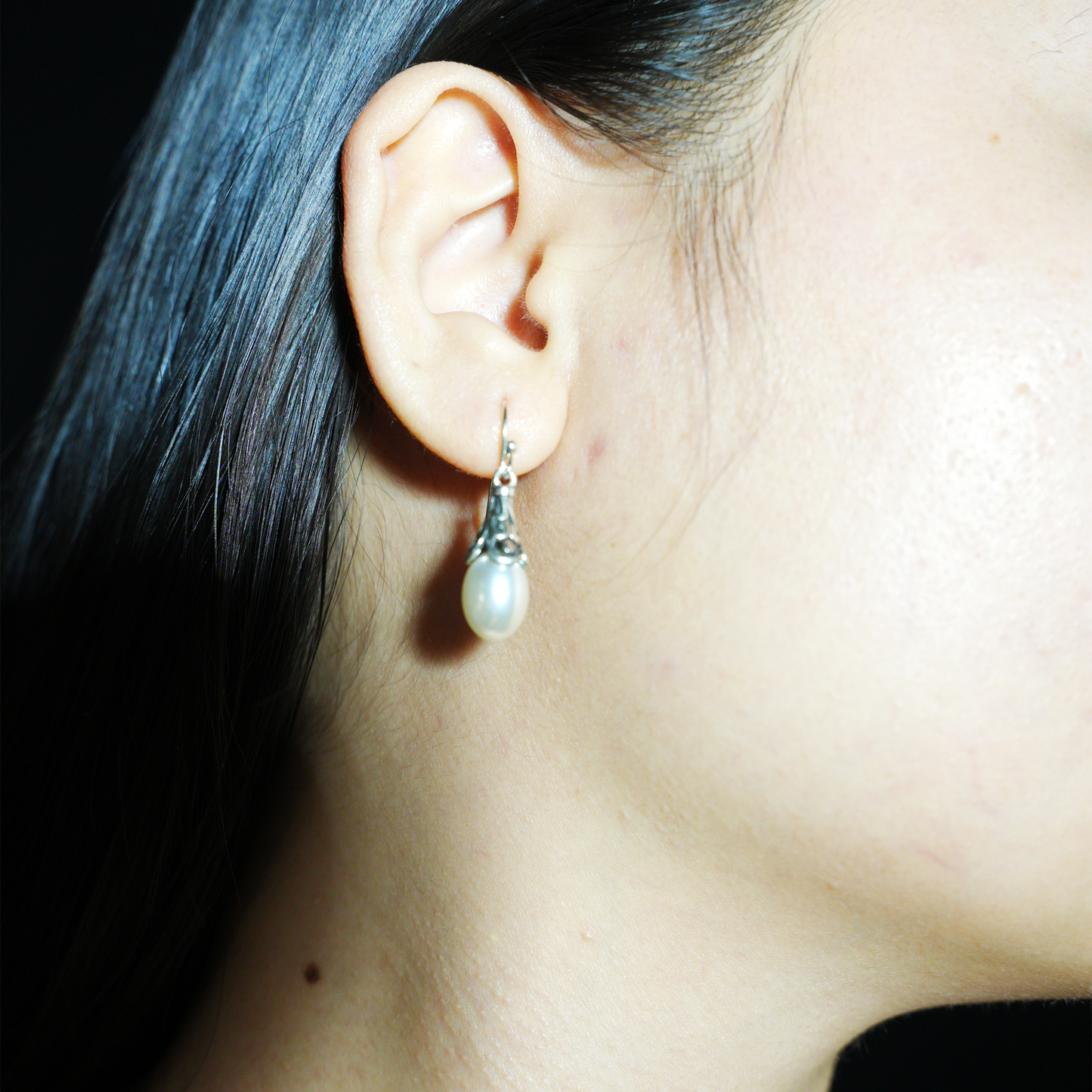 Elegant Drop Pearl Hook Earrings, Minimalist Long Dangle Style for Daily & Gift Wear