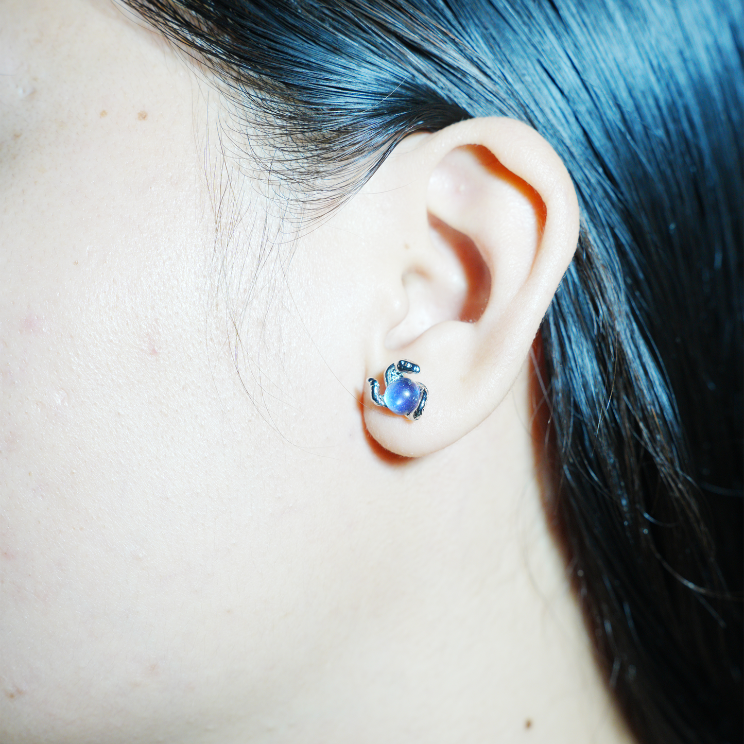 Mystic Serpent & Orb Earrings, Coiled Snake Design for Spiritual Souls and Unique Gifts