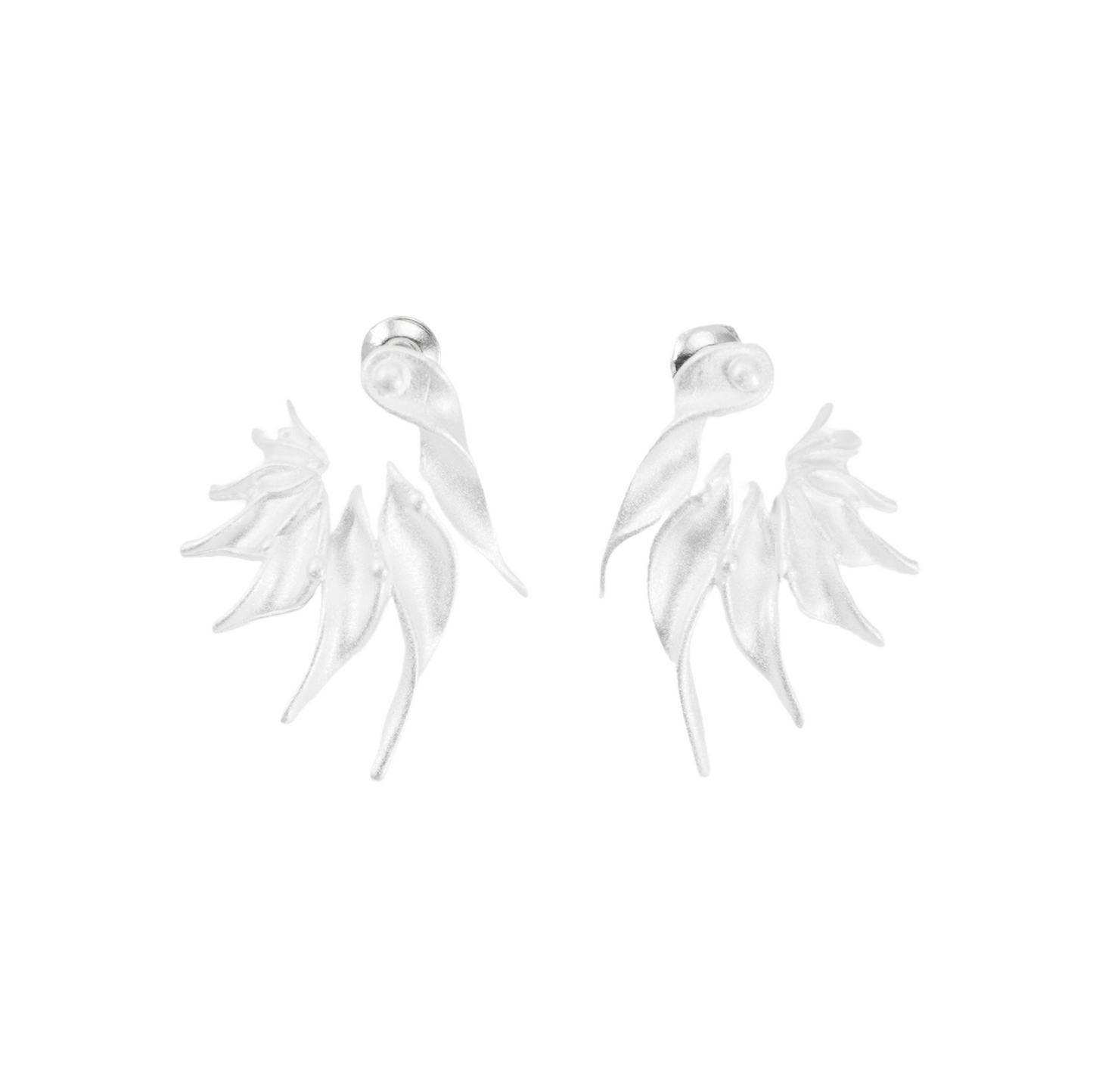 Gewellte Struktur Tropfen Ohrringe, Ozean inspirierter Ohrschmuck für Frauen, Künstlerische minimalistische Ohrstecker, Einzigartiges Geschenk für Sie