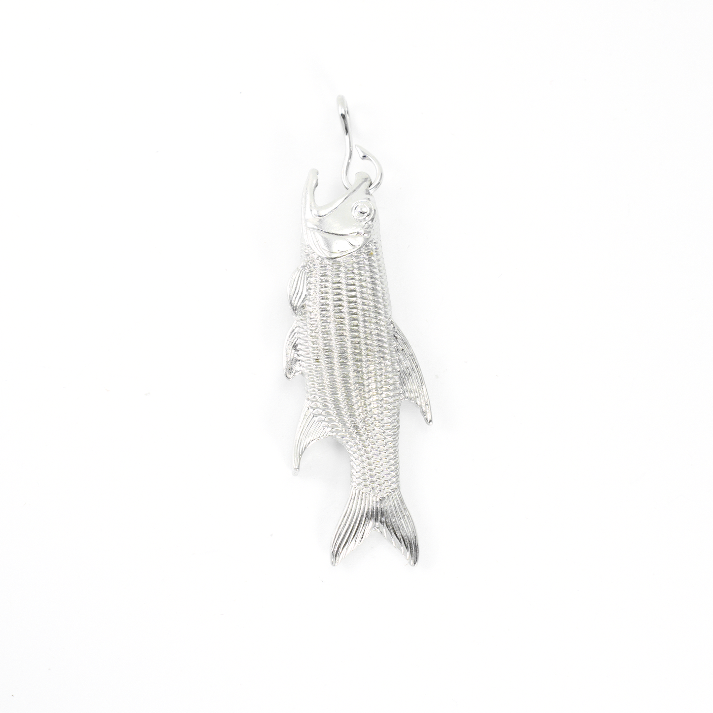 Realistische Halskette mit Fischanhänger für Männer, handgefertigtes Tiertotem-Amulett, Schmuck mit Naturfischsymbol