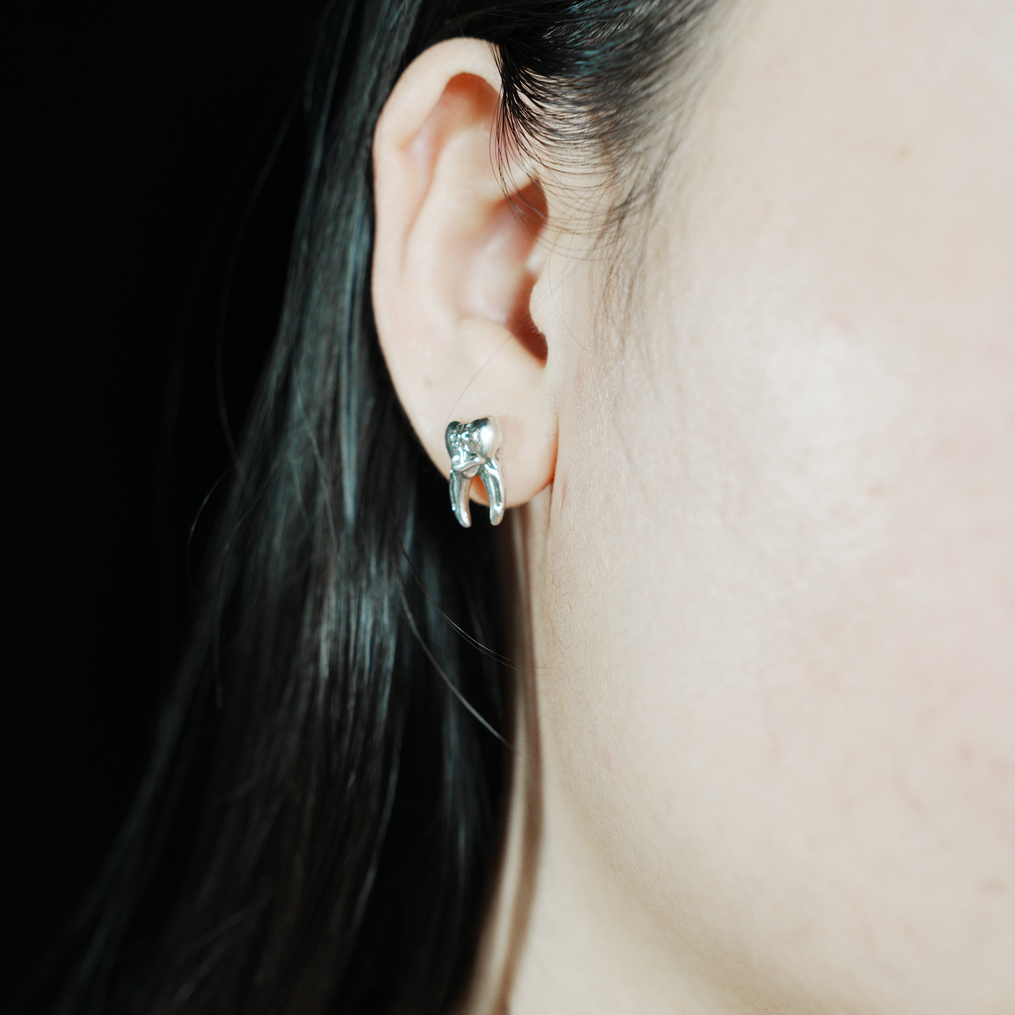 Zahnförmige Ohrstecker – Molar-Anatomie-Design, skurriler Miniaturschmuck für alternativen Stil und als Geschenk