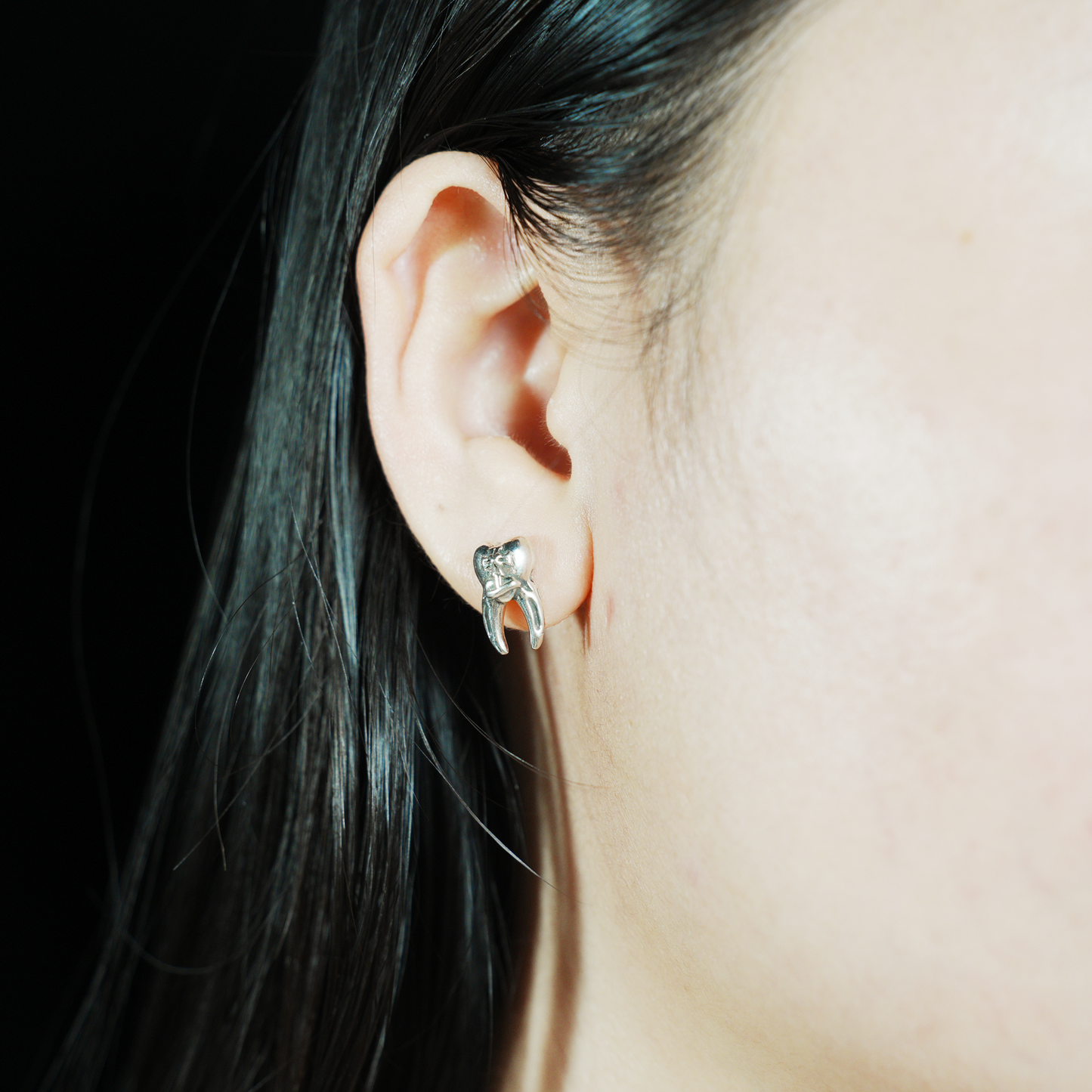 Zahnförmige Ohrstecker – Molar-Anatomie-Design, skurriler Miniaturschmuck für alternativen Stil und als Geschenk