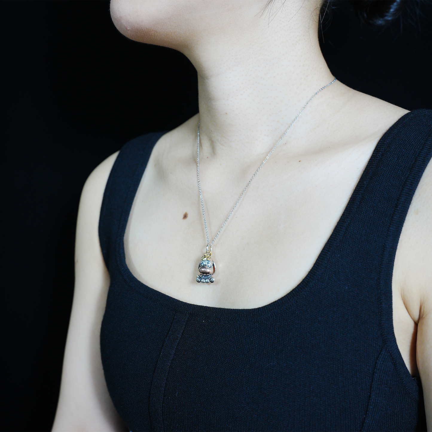 Hug-Ready Donkey Pendant – Cute Donkey Charm with Tricolor Metal Finish, Handmade Animal Jewelry of Joy & Companionship