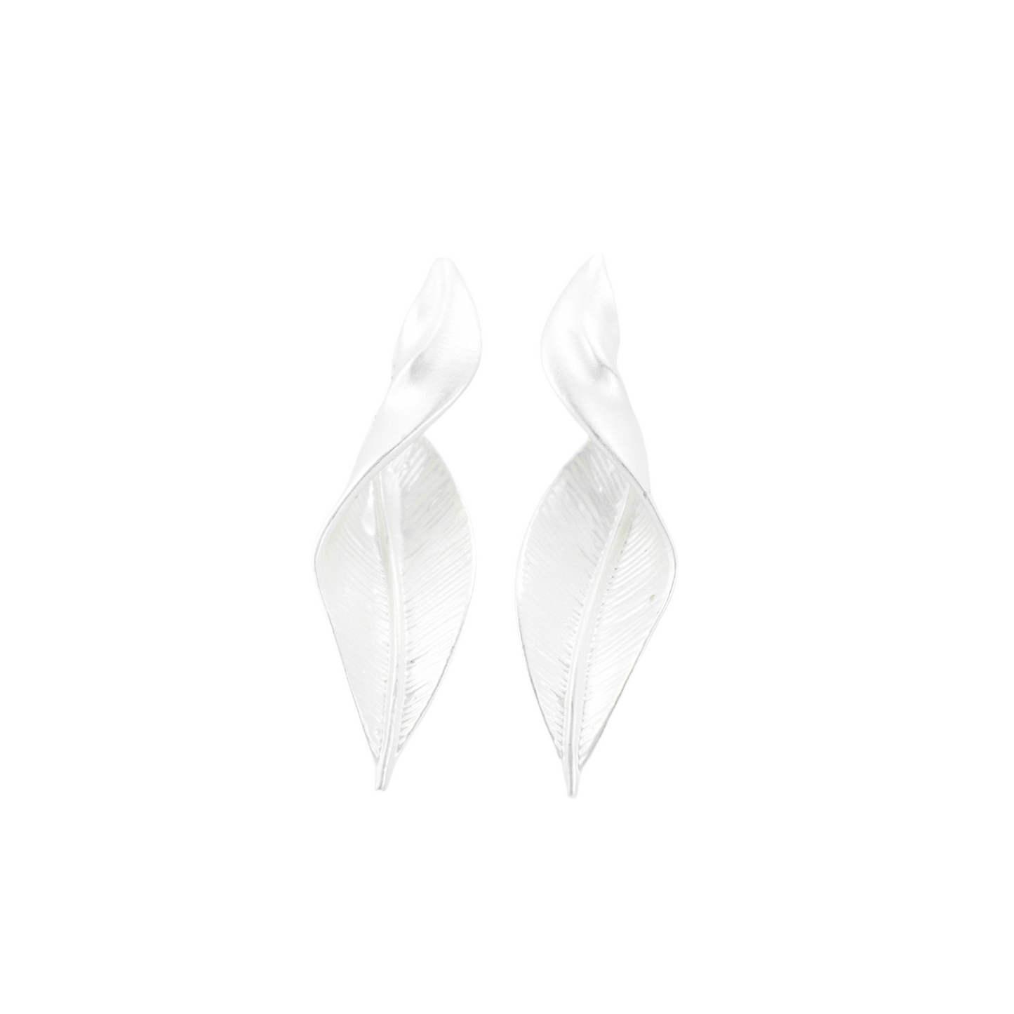 Leaf Drop Earrings, Minimalist Botanical Design Jewelry, Nature Gift for Her