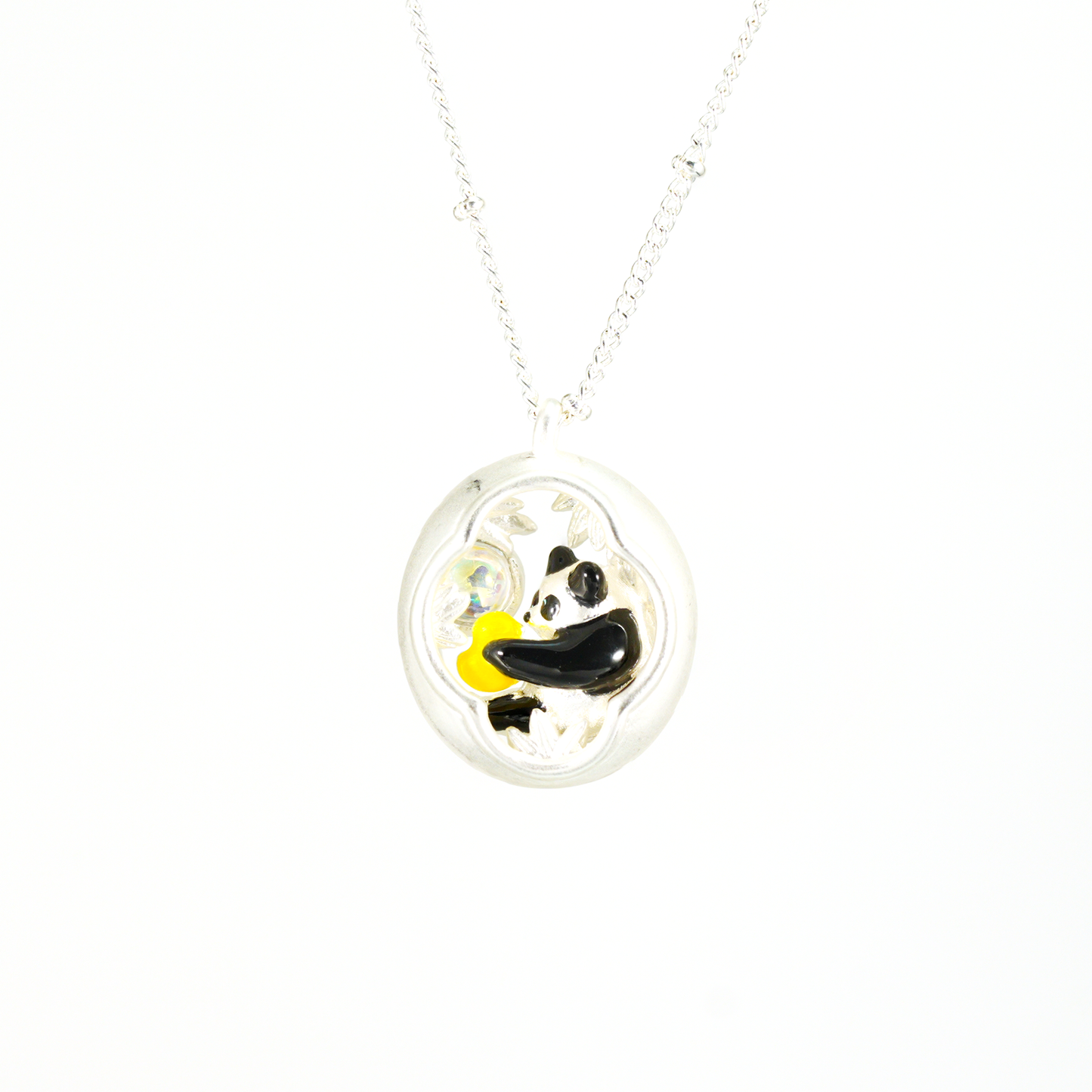 Panda Herz Anhänger, Mythischer Wächter der Liebe, Tierkette, Fantasy Schmuck