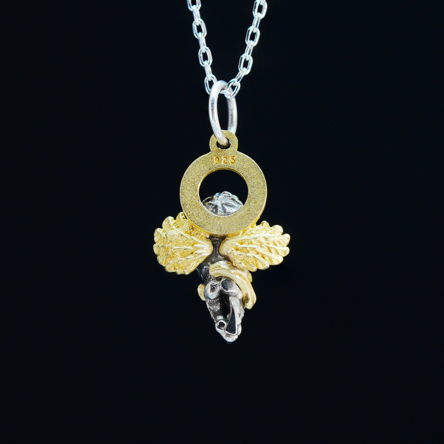 Schutzengel Anhänger, Vintage Betende Cherub Halskette, Gothic Engel Schmuck Charm