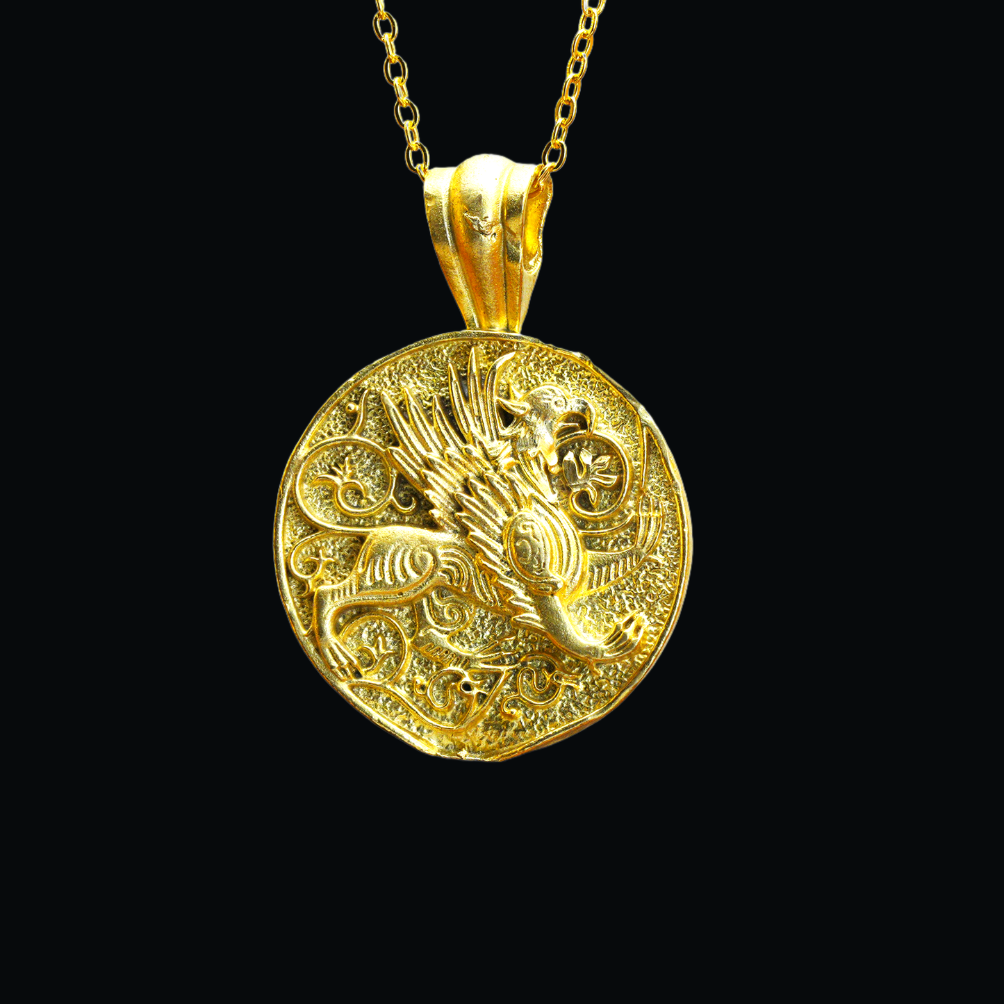 Gotischer Greif-Anhänger – Mythische Tier-Halskette, Fantasy-Wächteramulett-Schmuck