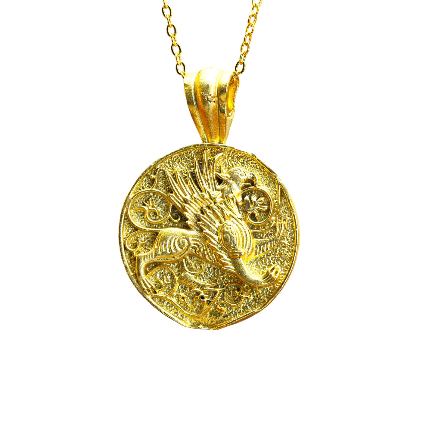 Gotischer Greif-Anhänger – Mythische Tier-Halskette, Fantasy-Wächteramulett-Schmuck