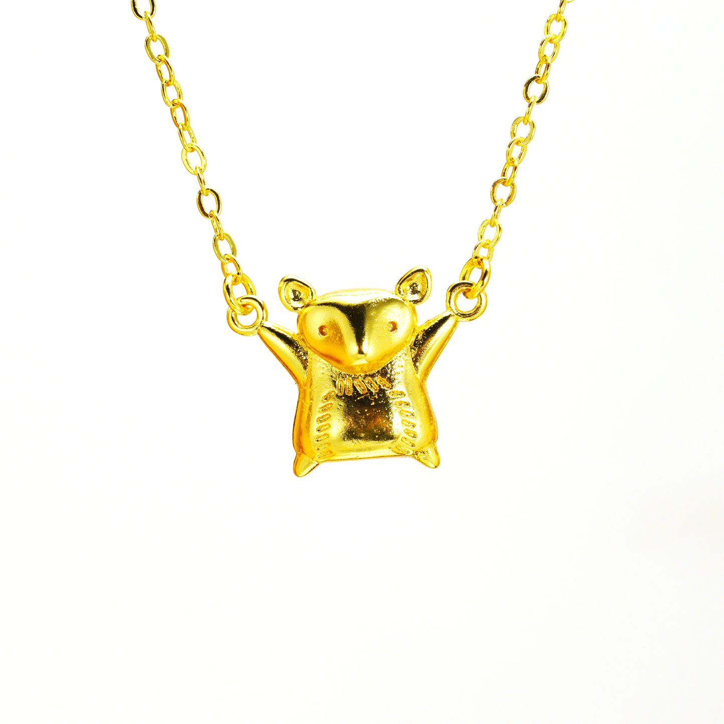 Gold Maus Anhänger Halskette | Niedlicher Tierschmuck