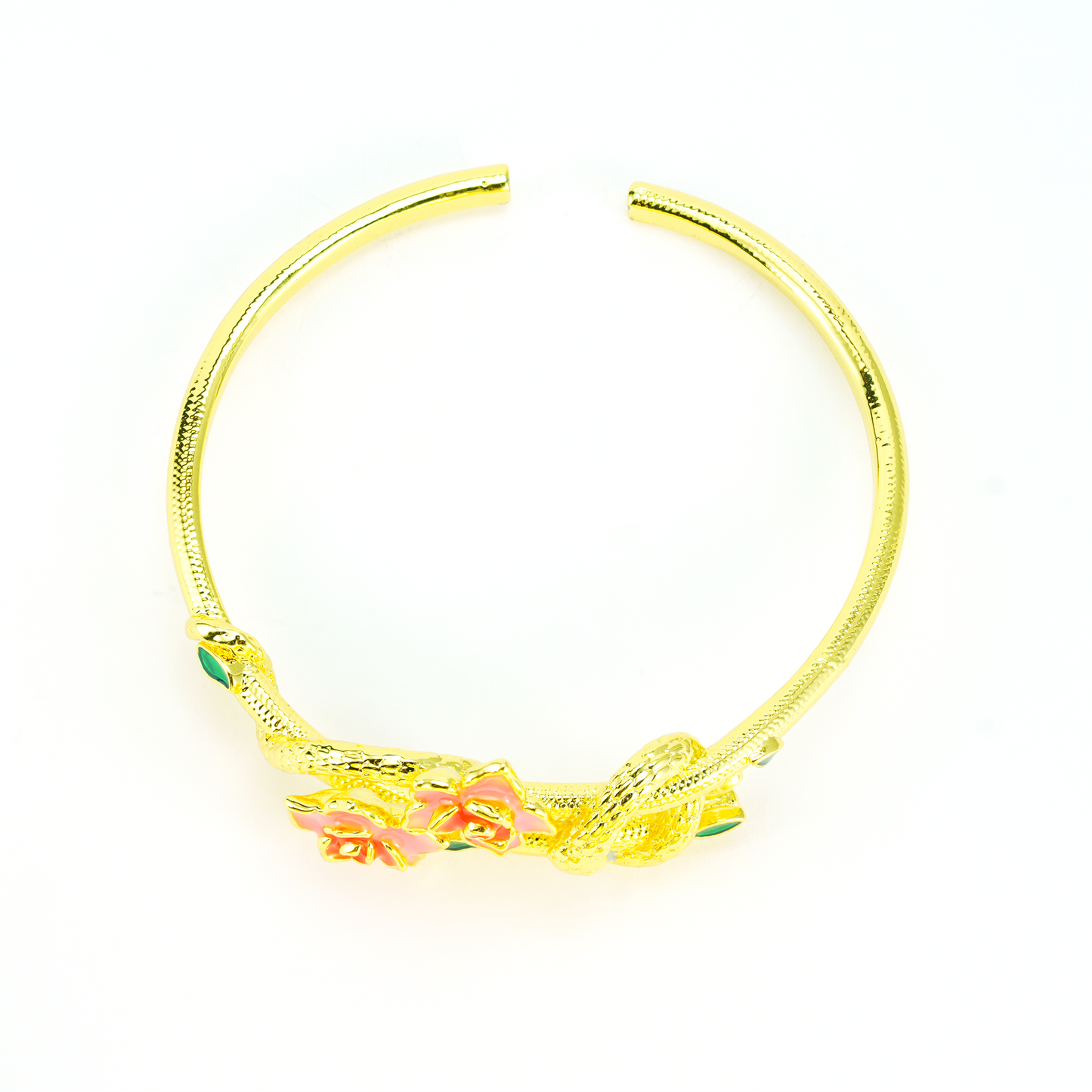 Kamelie Schlange Armband Vintage Gold Armreif Gothic Eleganter Schmuck