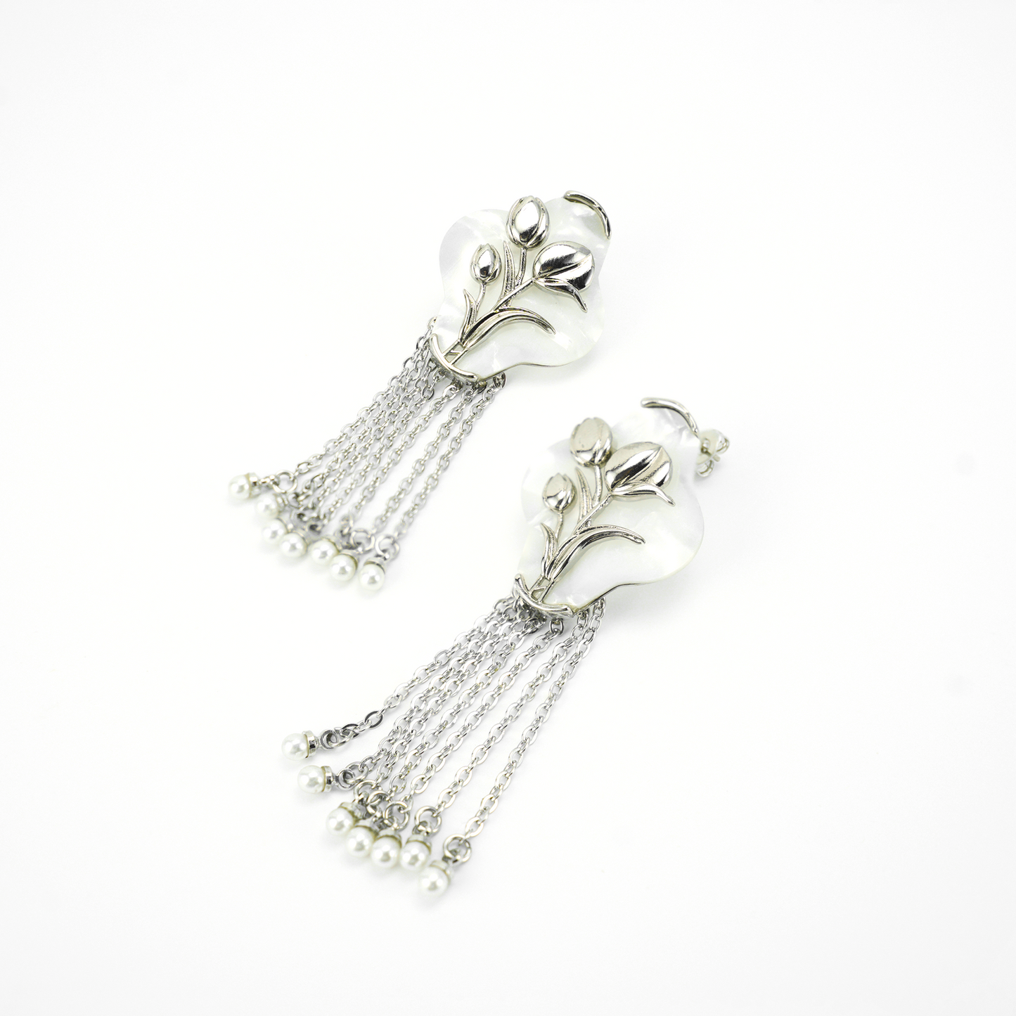 Floral Tassel Earrings Elegant Vintage Dangling Jewelry for Women