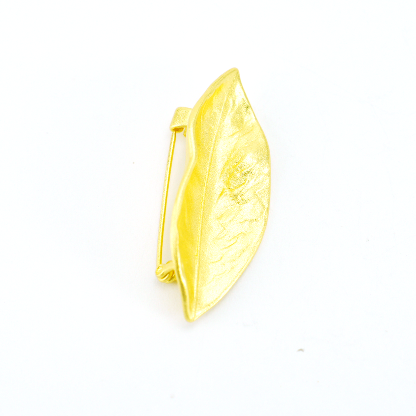 Blattgoldbrosche, Retro- und Naturstil, elegante und vielseitige Brosche in Pflanzenform