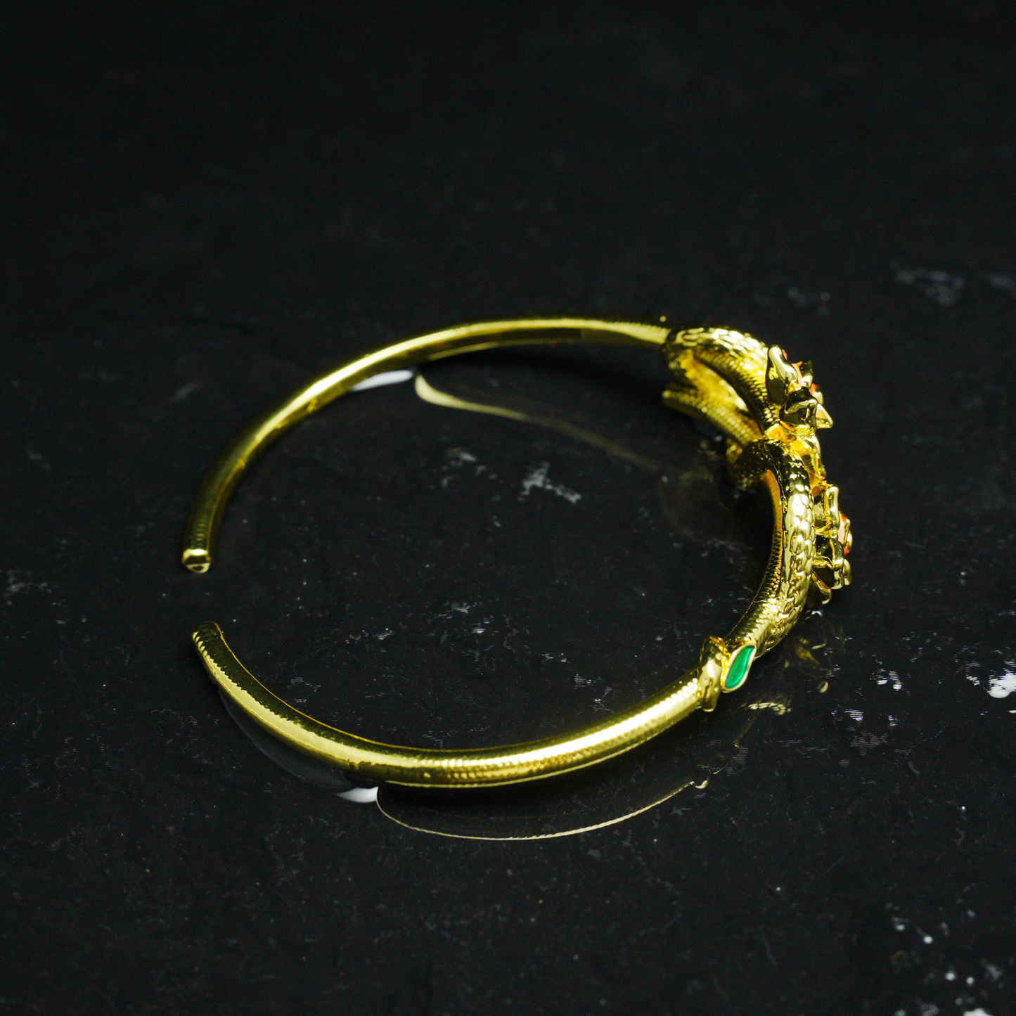 Kamelie Schlange Armband Vintage Gold Armreif Gothic Eleganter Schmuck