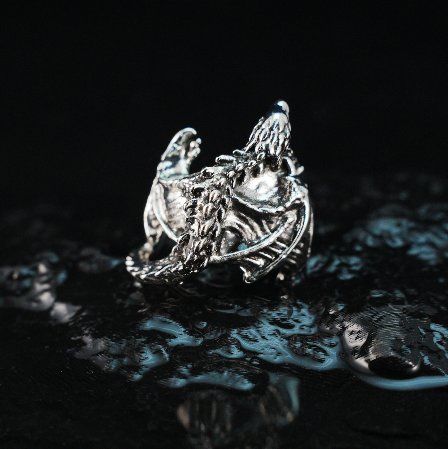 Drachen Wickelring, Gothic Fantasy Verstellbarer Schmuck, Mittelalter Stil Kupferlegierung Ring