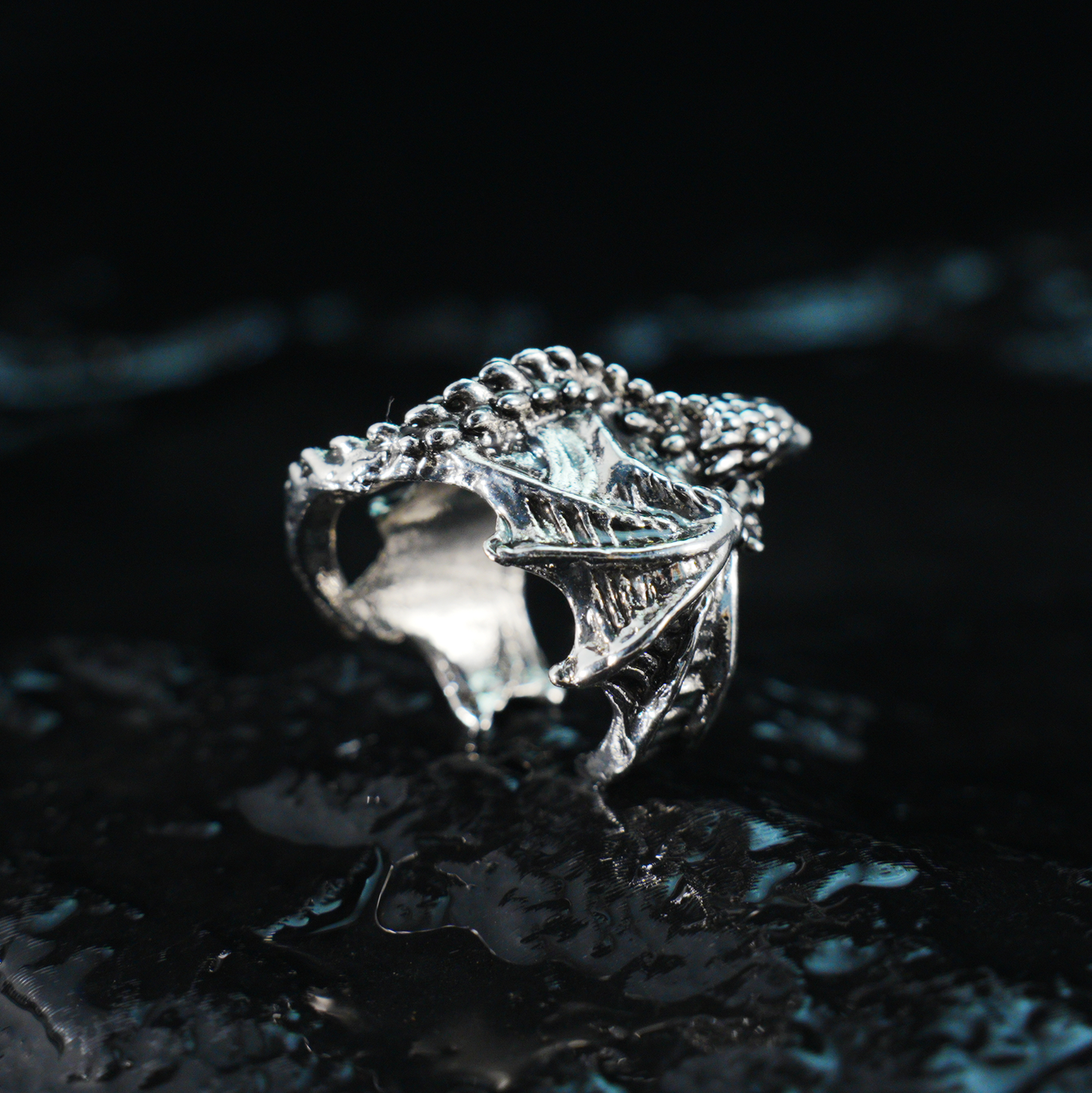 Drachen Wickelring, Gothic Fantasy Verstellbarer Schmuck, Mittelalter Stil Kupferlegierung Ring