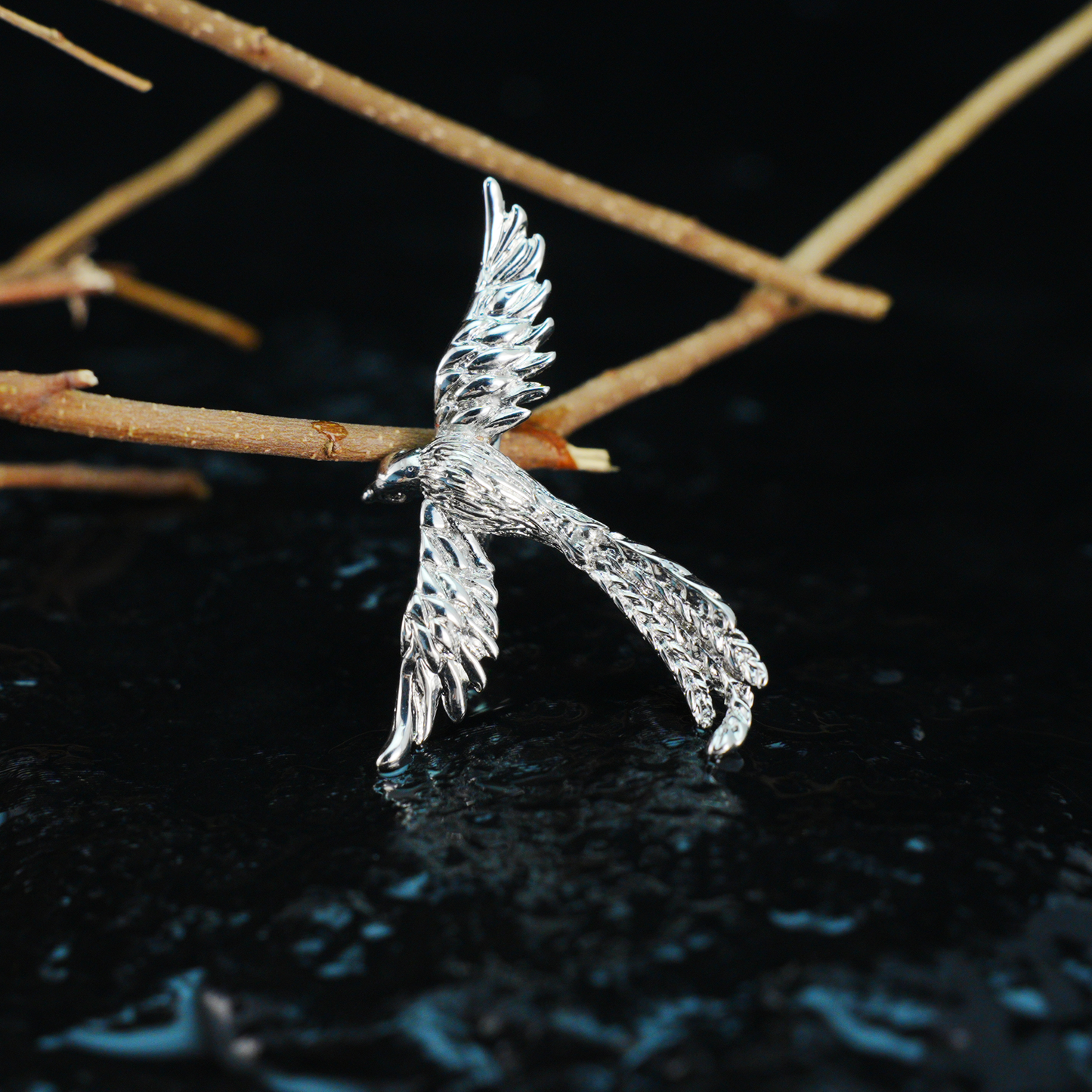 Soaring Bird Ohrmanschette Freiheit im Flug Eleganter Statement-Schmuck