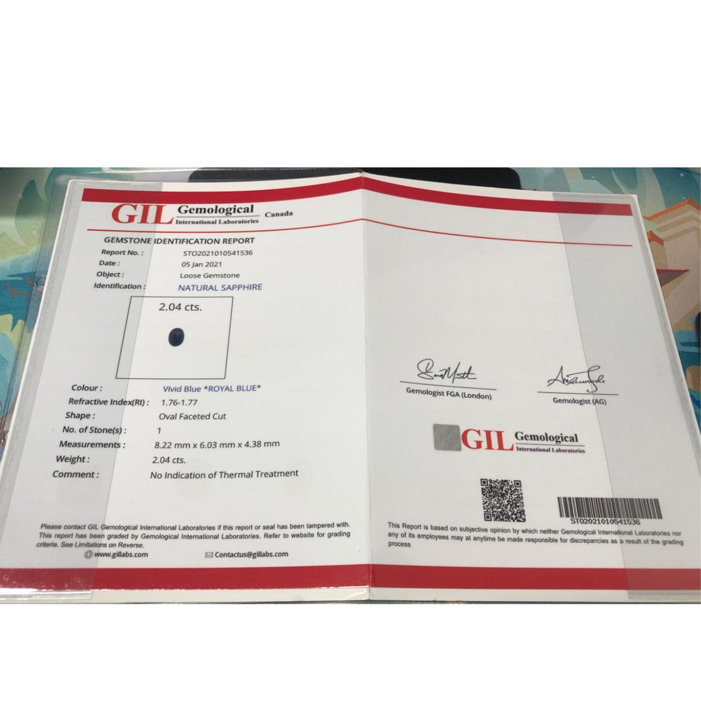 Natürlicher Saphir - 2.04ct - Oval Facettiert - Leuchtendes Royalblau - Unbehandelt - Ideal für exklusive Designs