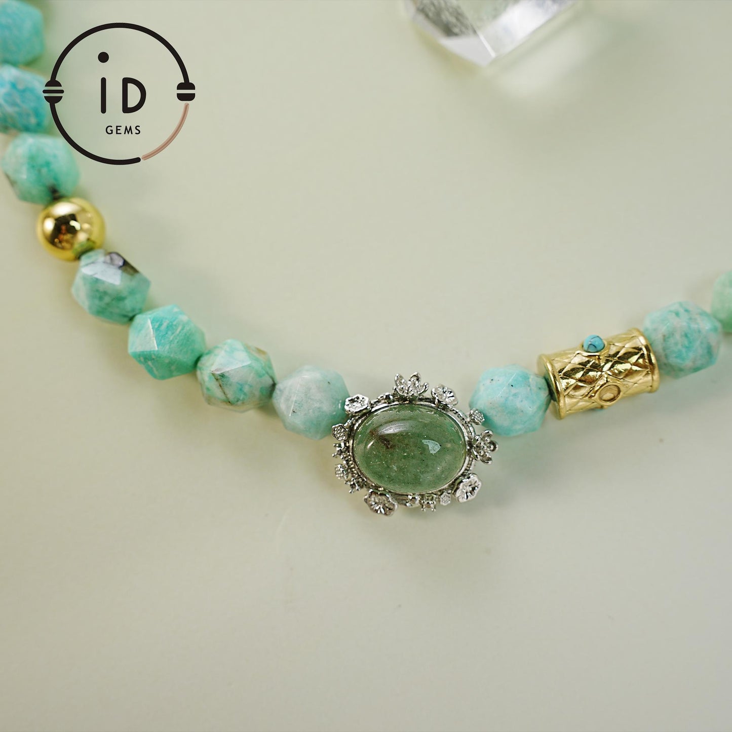 Rare Large Blue Amazonite Handmade Beaded Necklace | Raw Texture Ocean Boho Style | Spiritual Gemstone Jewelry Gift for Her