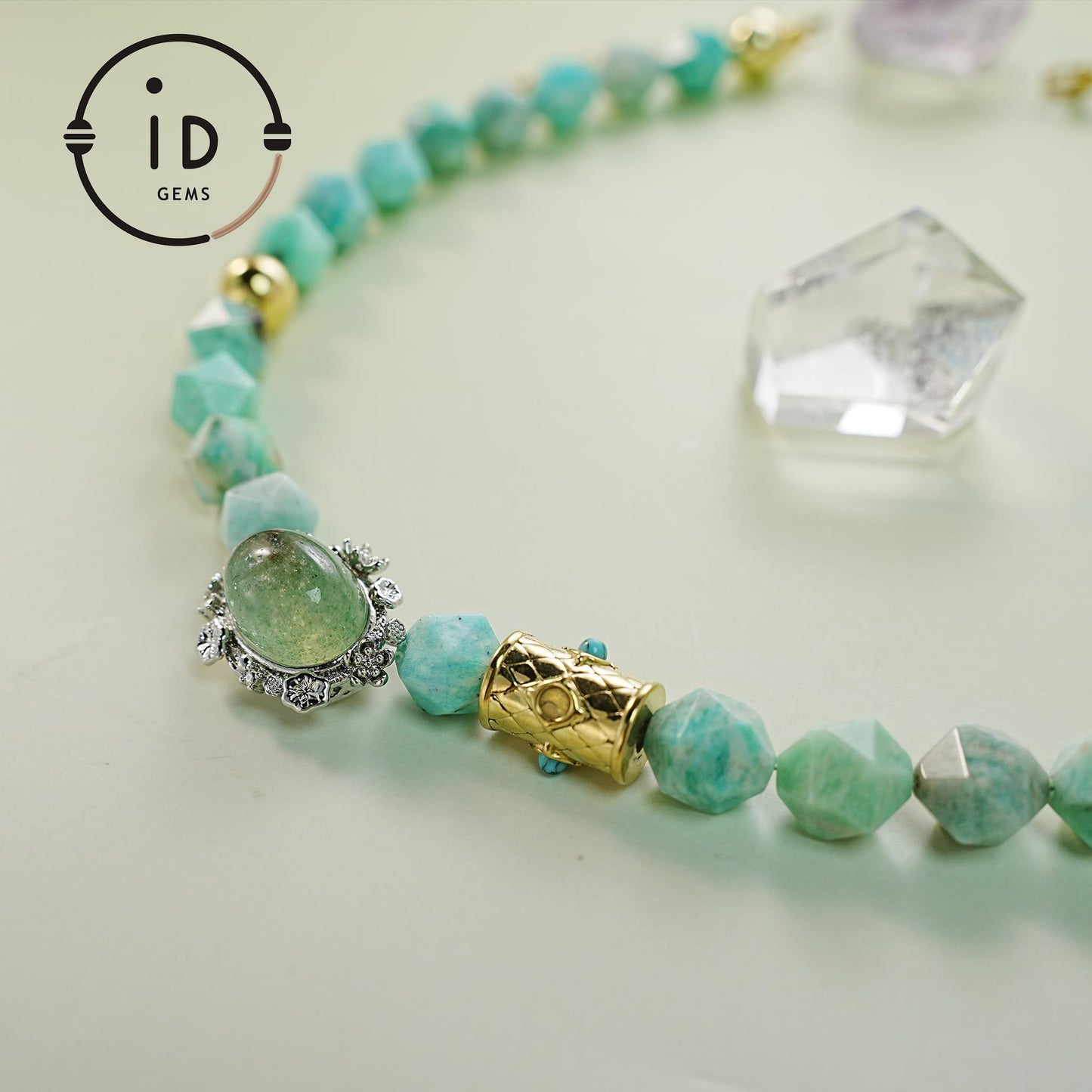 Rare Large Blue Amazonite Handmade Beaded Necklace | Raw Texture Ocean Boho Style | Spiritual Gemstone Jewelry Gift for Her