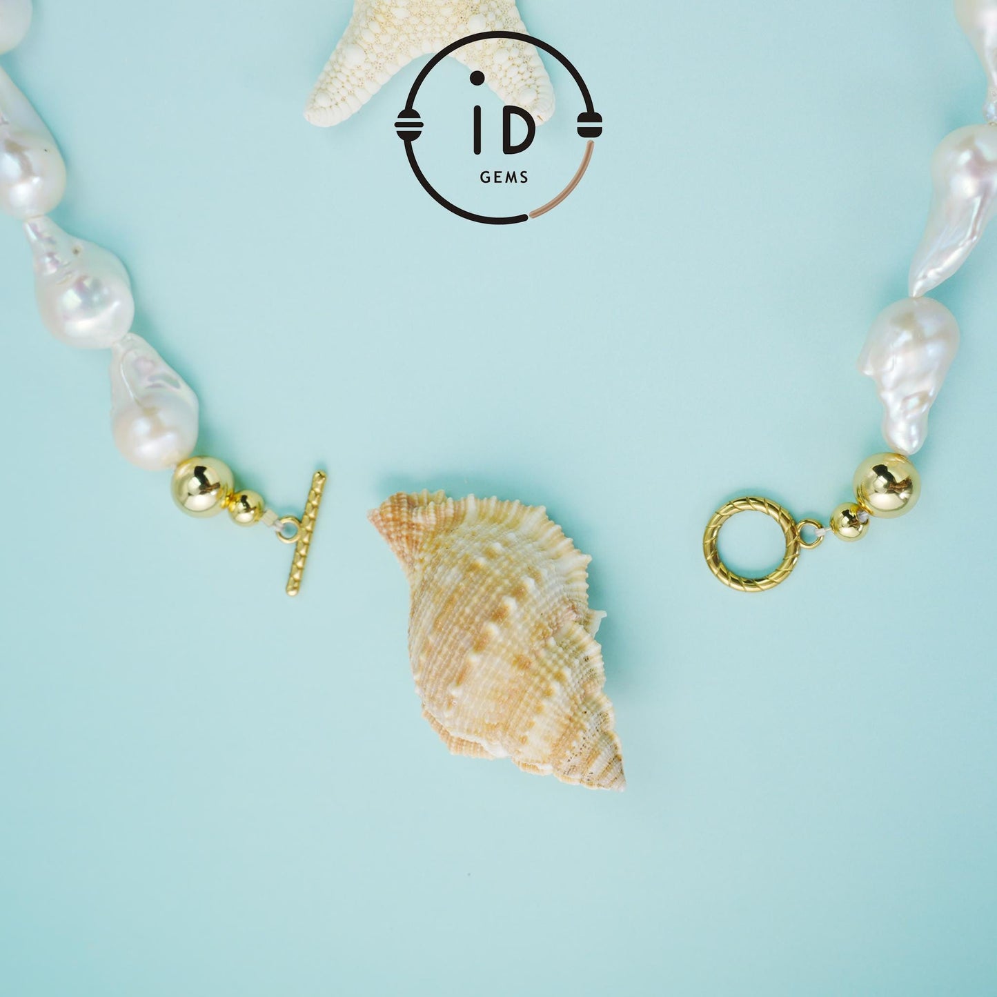 Large Baroque Pearl Necklace|Handmade Irregular Pearl Jewelry|Natural Ocean Style|Unique Gift for Women
