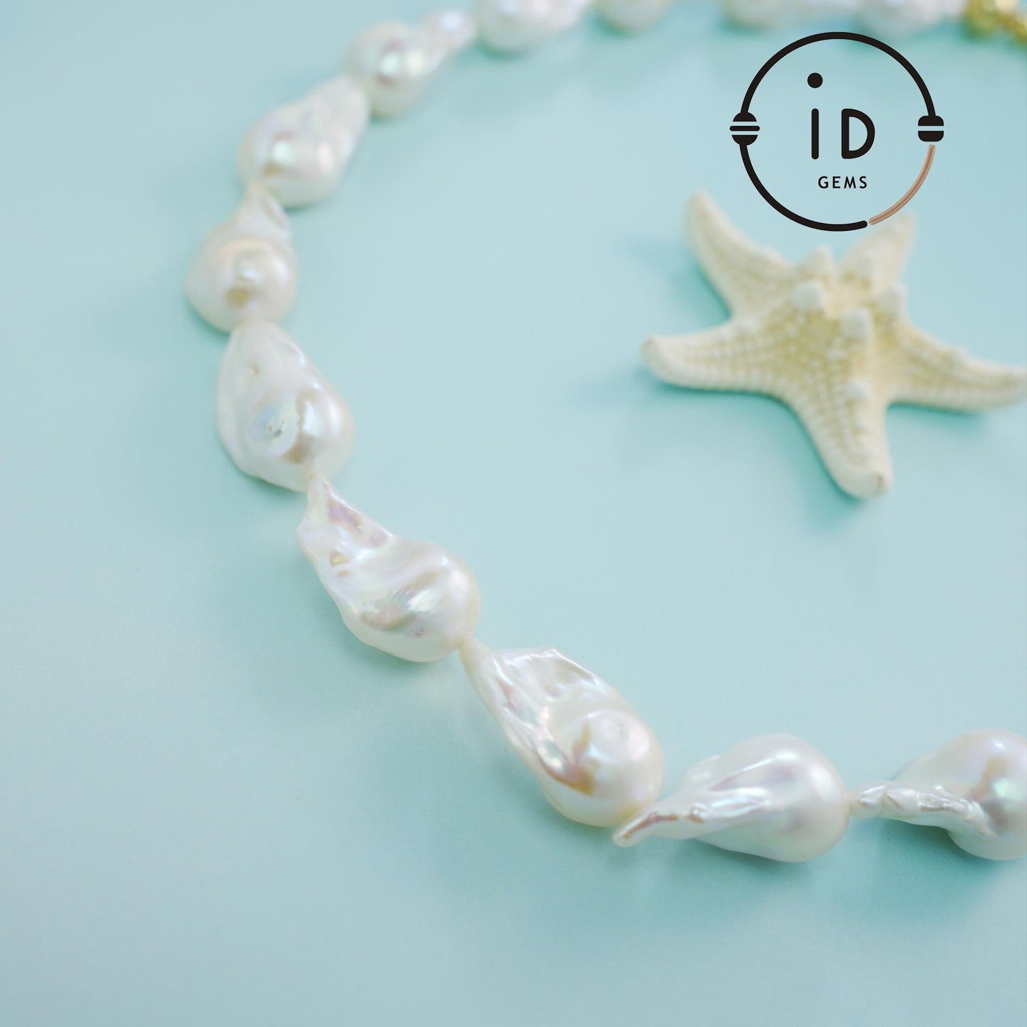 Large Baroque Pearl Necklace|Handmade Irregular Pearl Jewelry|Natural Ocean Style|Unique Gift for Women
