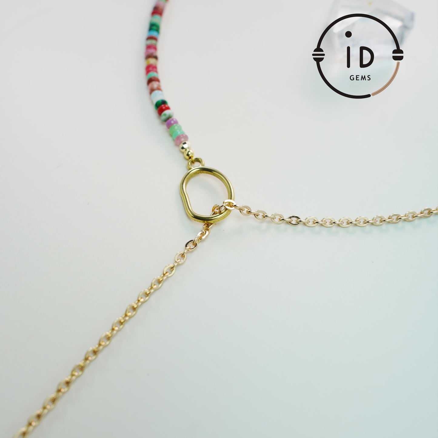 Colorful Mixed Gemstone Y-Necklace|Handmade Beaded Rainbow Jewelry|Fashion Lariat Pendant Necklace|Unique Gift for Women