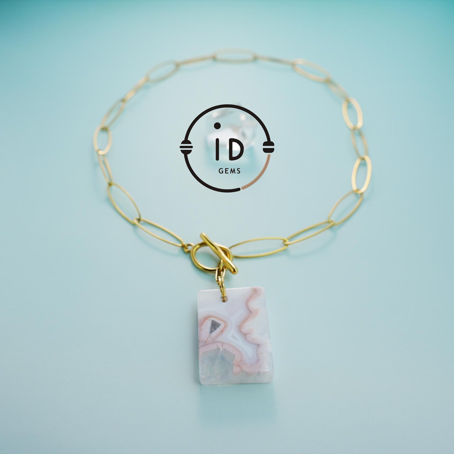 Raw Agate Pendant Necklace|Irregular Natural Stone|Vintage Chain Style|Handmade Spiritual Healing Jewelry|Energy & Protection Gift