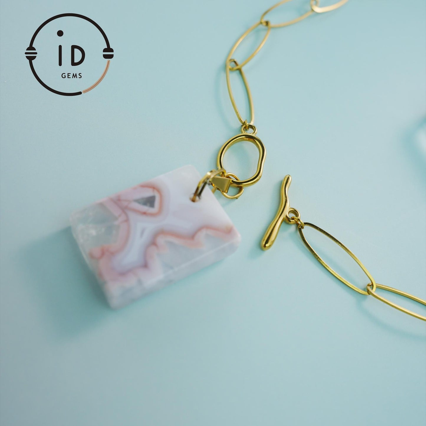 Raw Agate Pendant Necklace|Irregular Natural Stone|Vintage Chain Style|Handmade Spiritual Healing Jewelry|Energy & Protection Gift