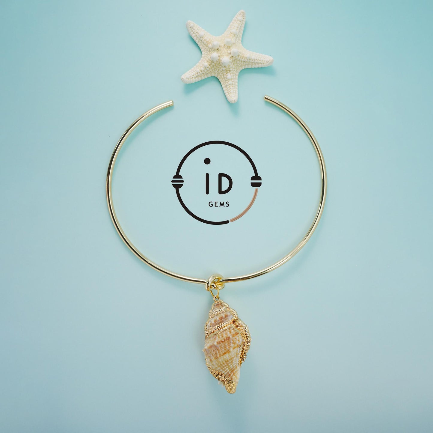 Choker Necklace with Natural Shell Pendant|Vintage Wire Design|Boho Summer Jewelry|Handmade Ocean-Inspired Gift
