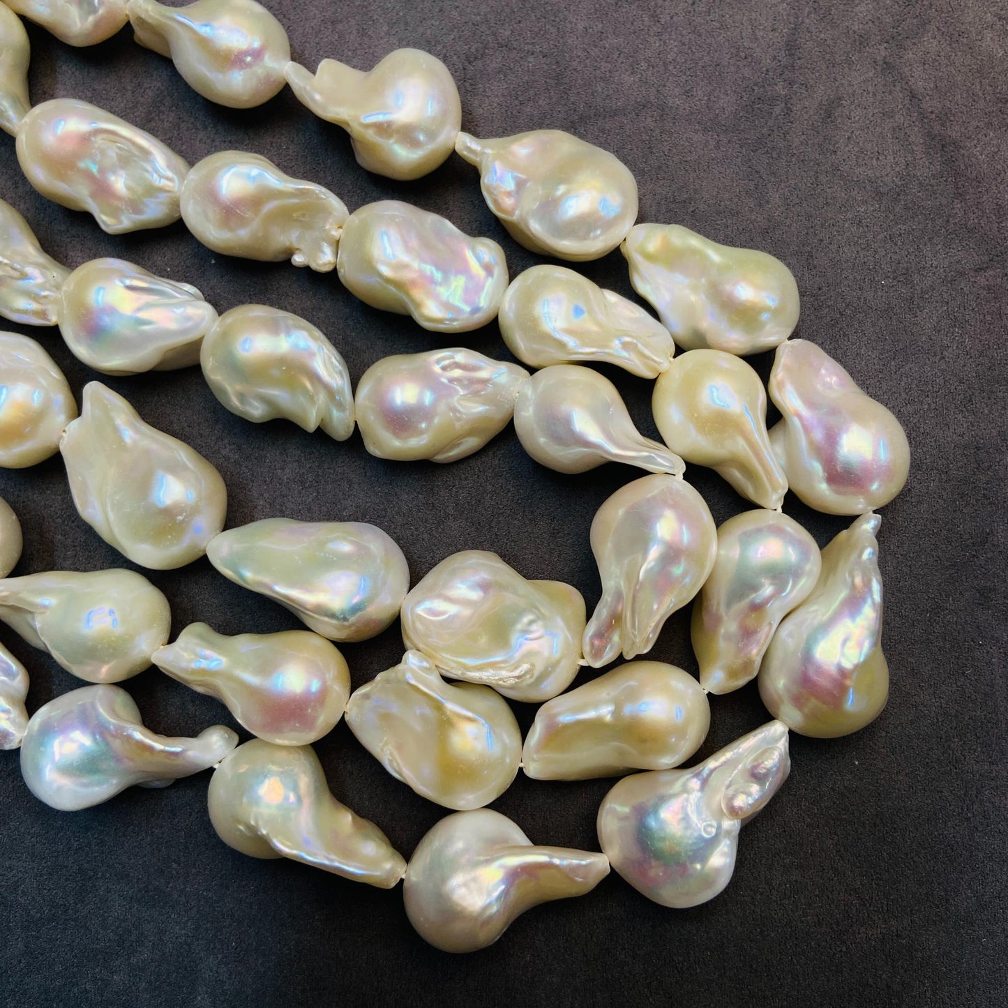 Natural Irregular Freshwater Baroque Pearls Loose Beads|39.5 cm · 84 g|26×15.2×14 mm|DIY Bracelet & Necklace Jewelry Making Supplies